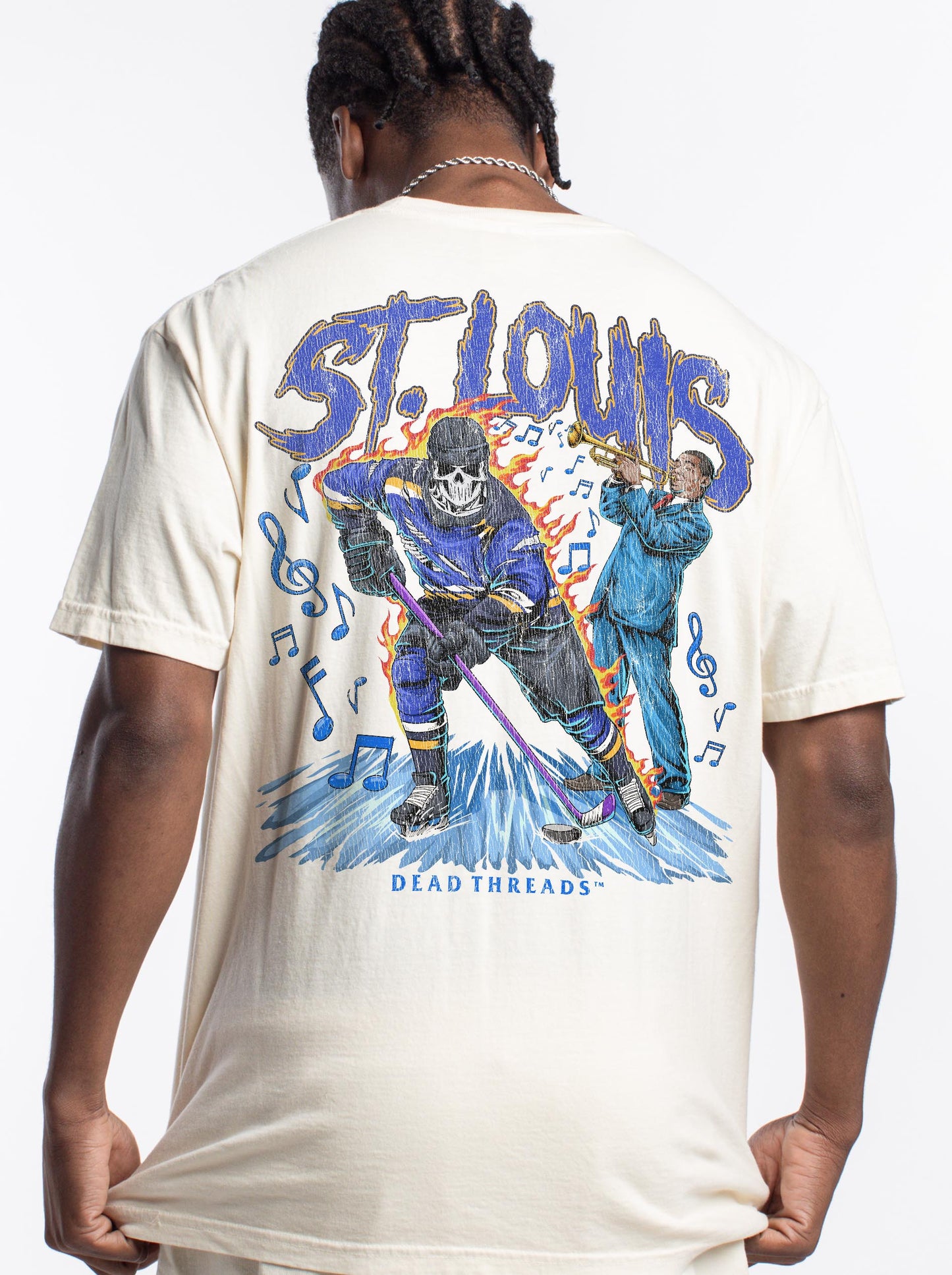 ST. LOUIS HOCKEY - “3 SKULL” PREMIUM T-SHIRT