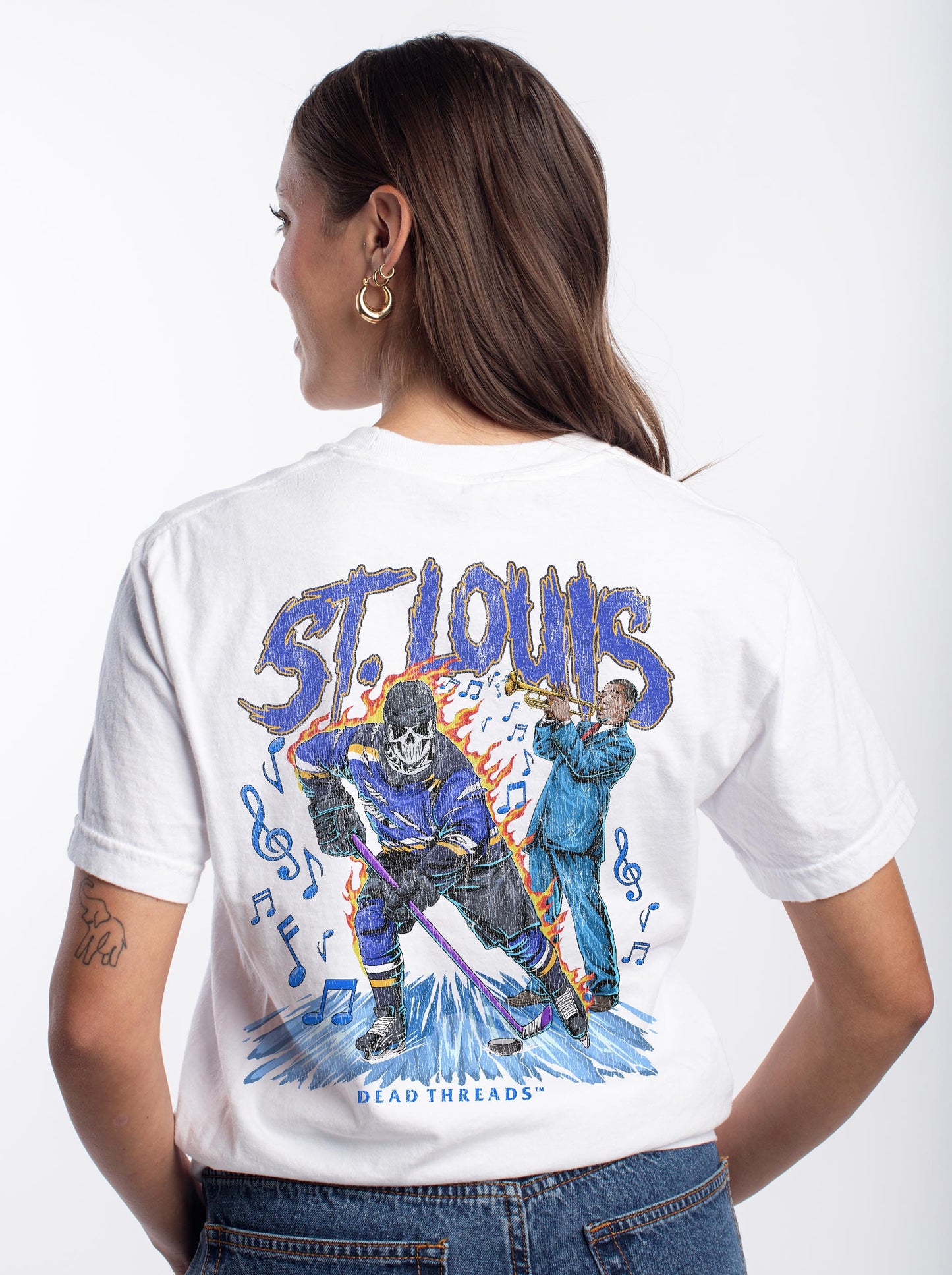 ST. LOUIS HOCKEY - “3 SKULL” PREMIUM T-SHIRT