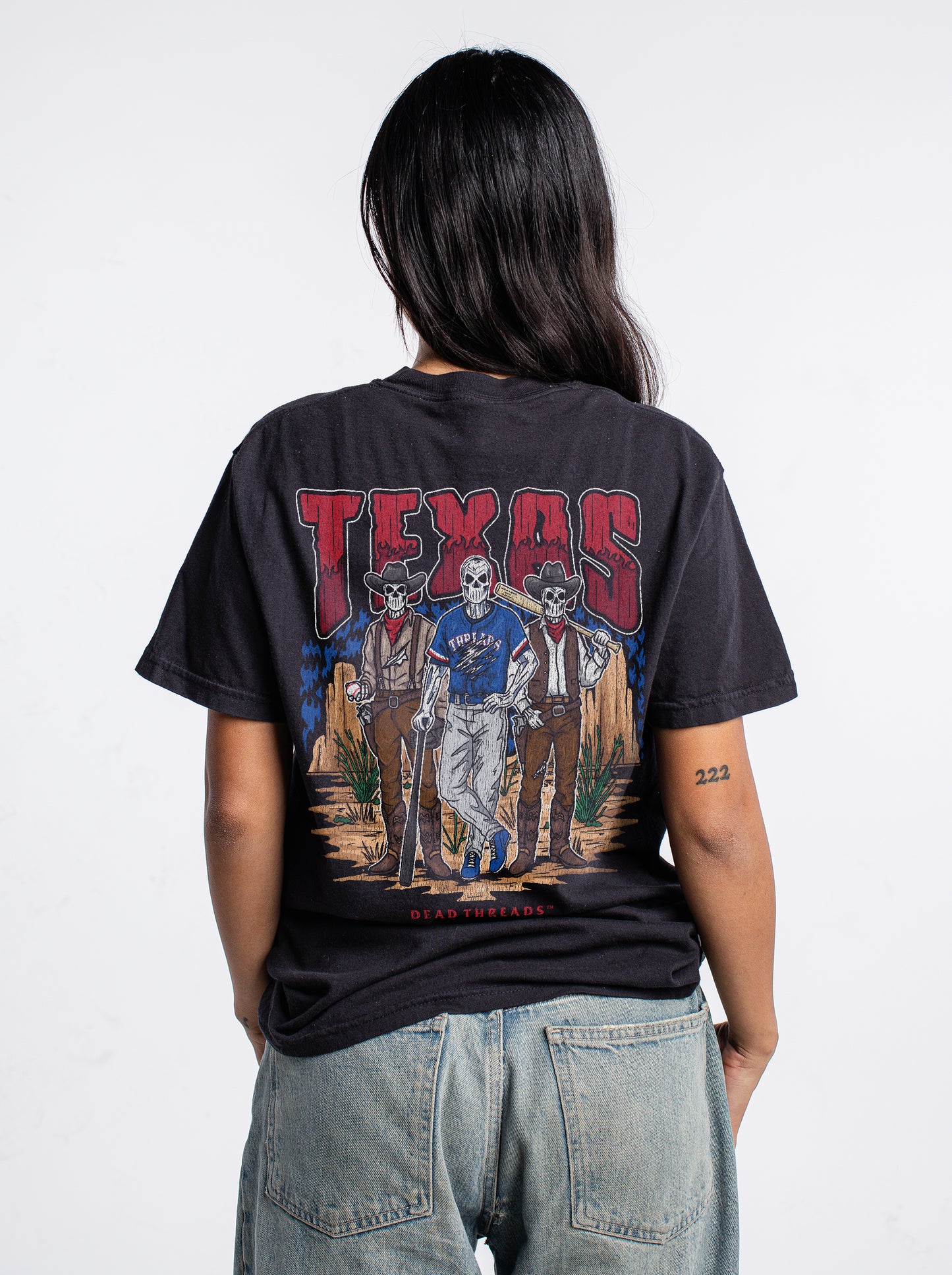 TEXAS BASEBALL - "3 SKULL" PREMIUM SHIRT