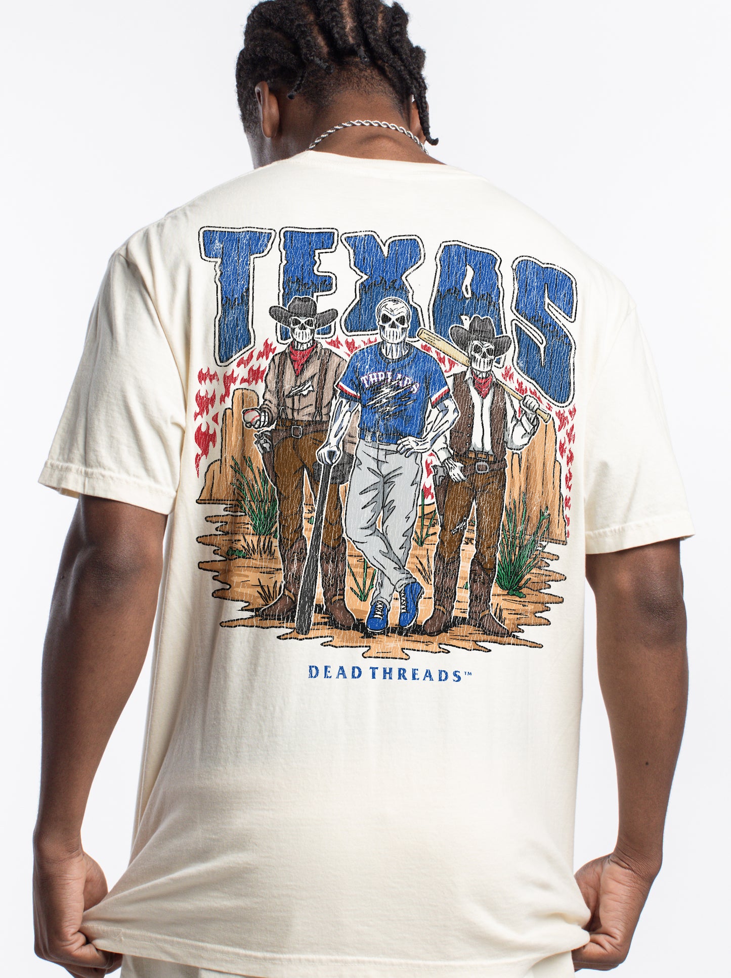 TEXAS BASEBALL - "3 SKULL" PREMIUM SHIRT