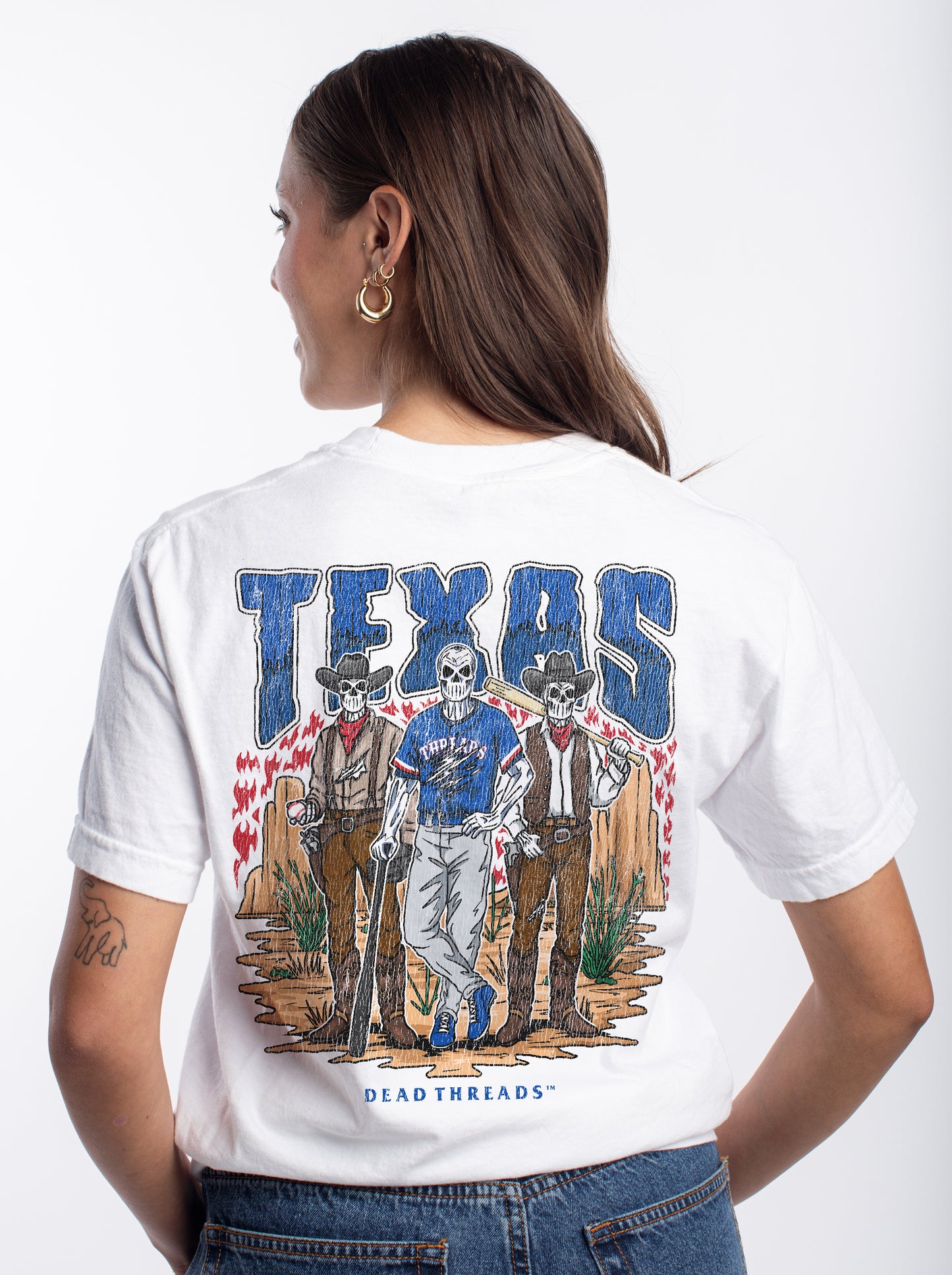 TEXAS BASEBALL - "3 SKULL" PREMIUM SHIRT