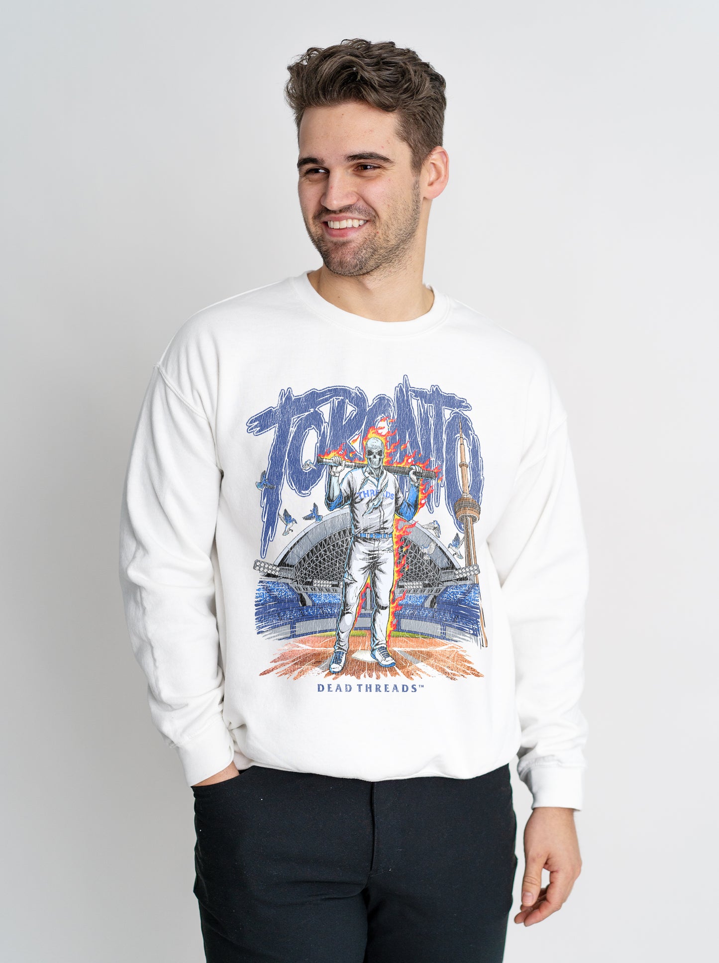 TORONTO BASEBALL CREWNECK SWEATSHIRT