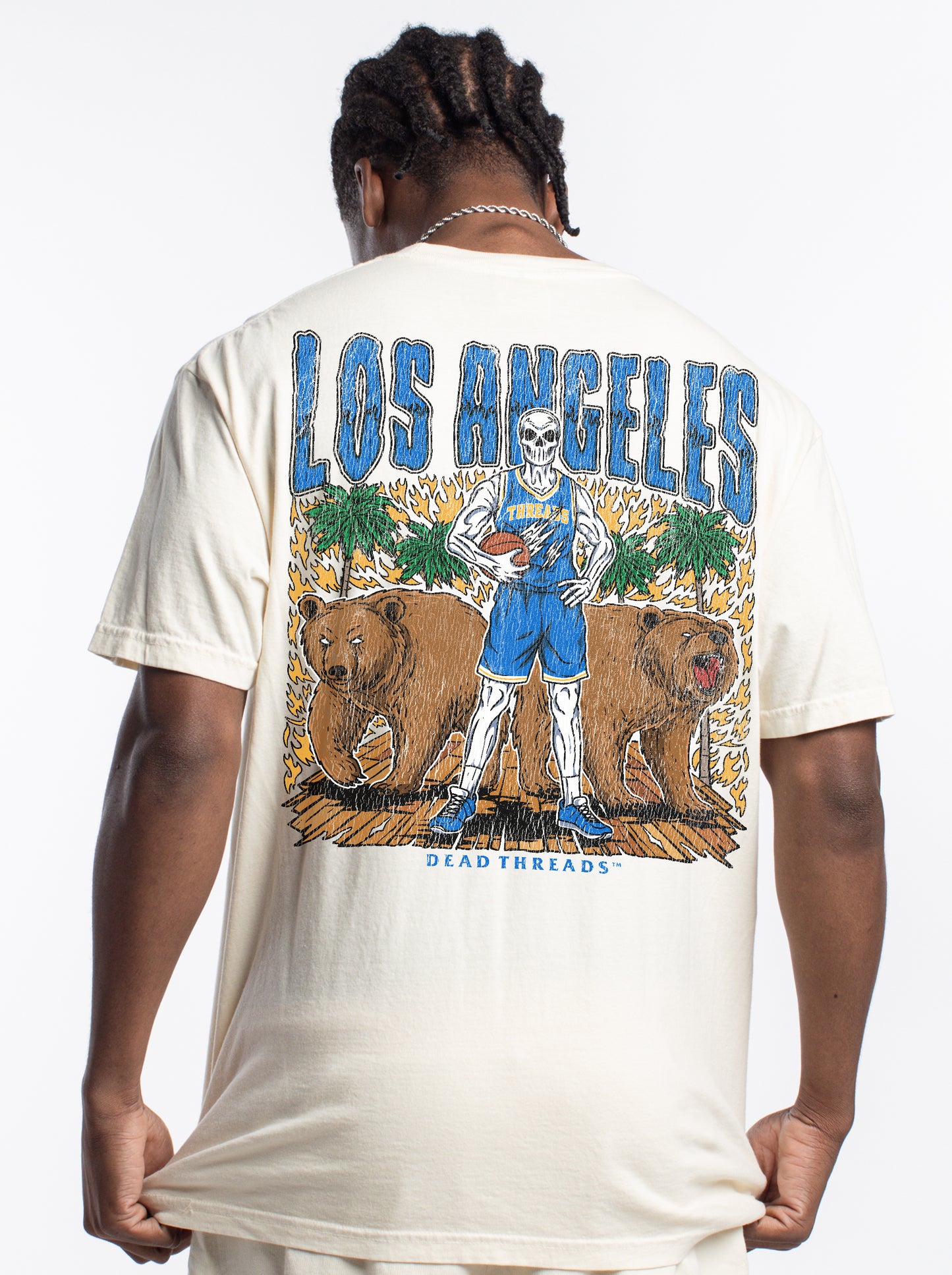 LOS ANGELES BEARS BASKETBALL - “3 SKULL” PREMIUM T-SHIRT