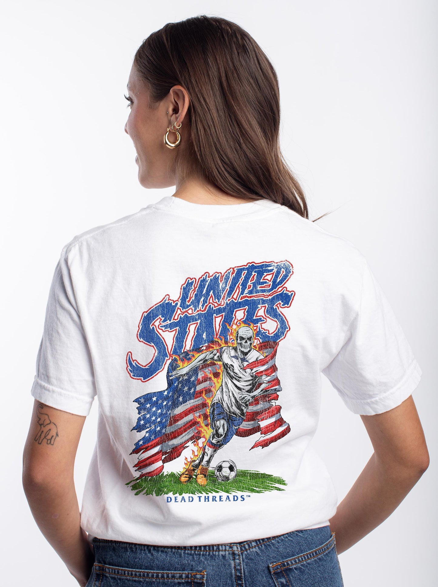 USA SOCCER - “3 SKULL” PREMIUM T-SHIRT