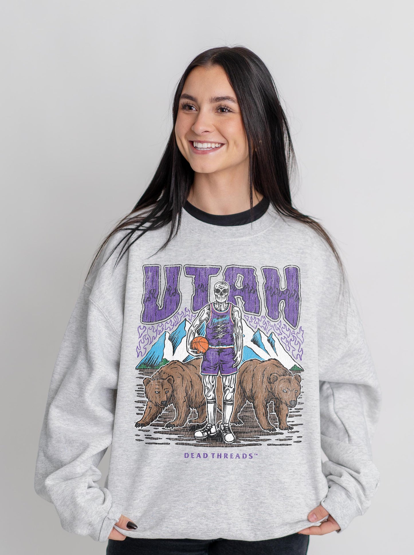 UTAH BASKETBALL CREWNECK SWEATSHIRT