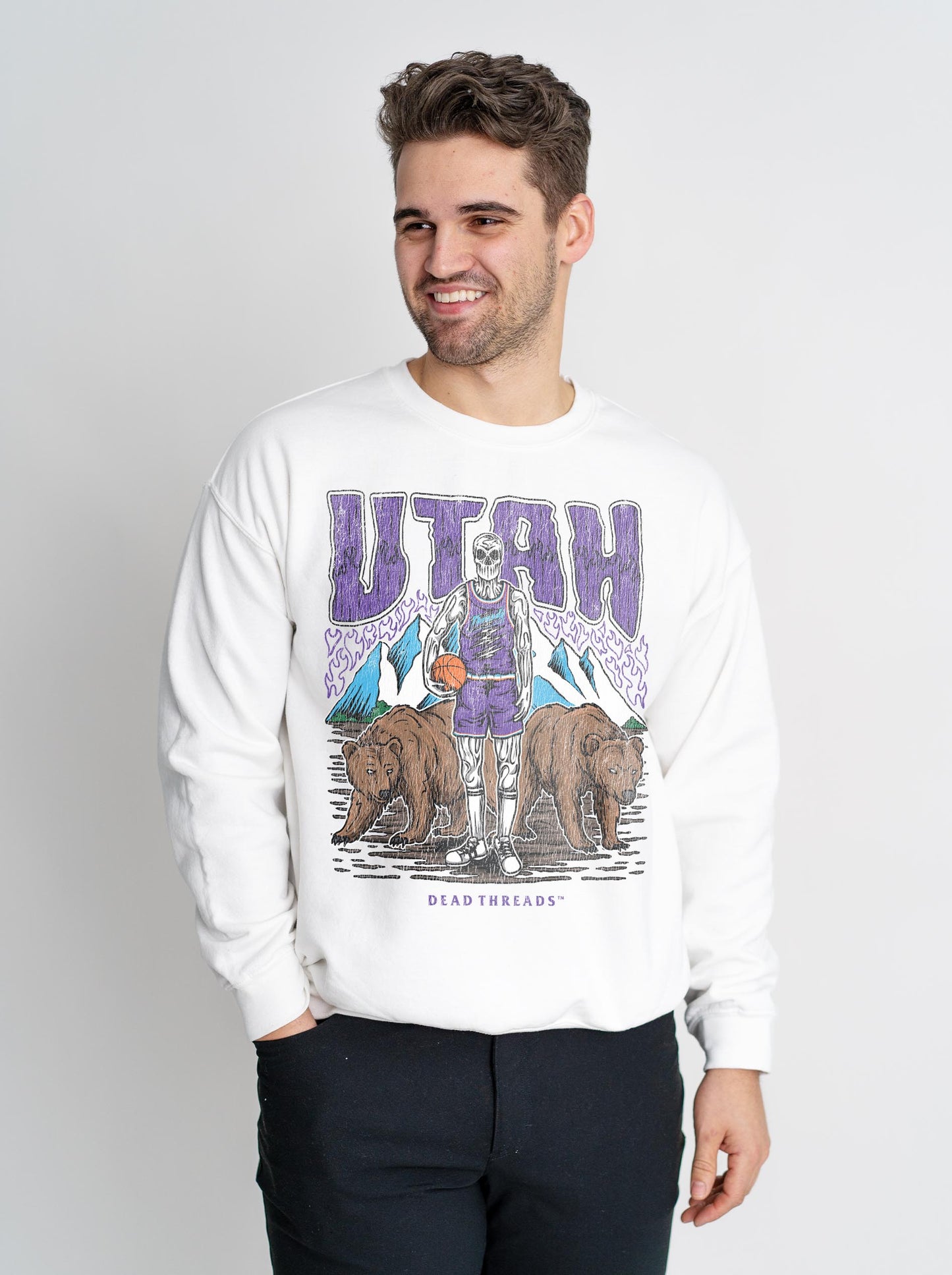 UTAH BASKETBALL CREWNECK SWEATSHIRT