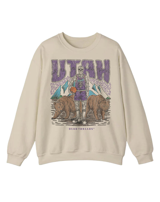 UTAH BASKETBALL CREWNECK SWEATSHIRT