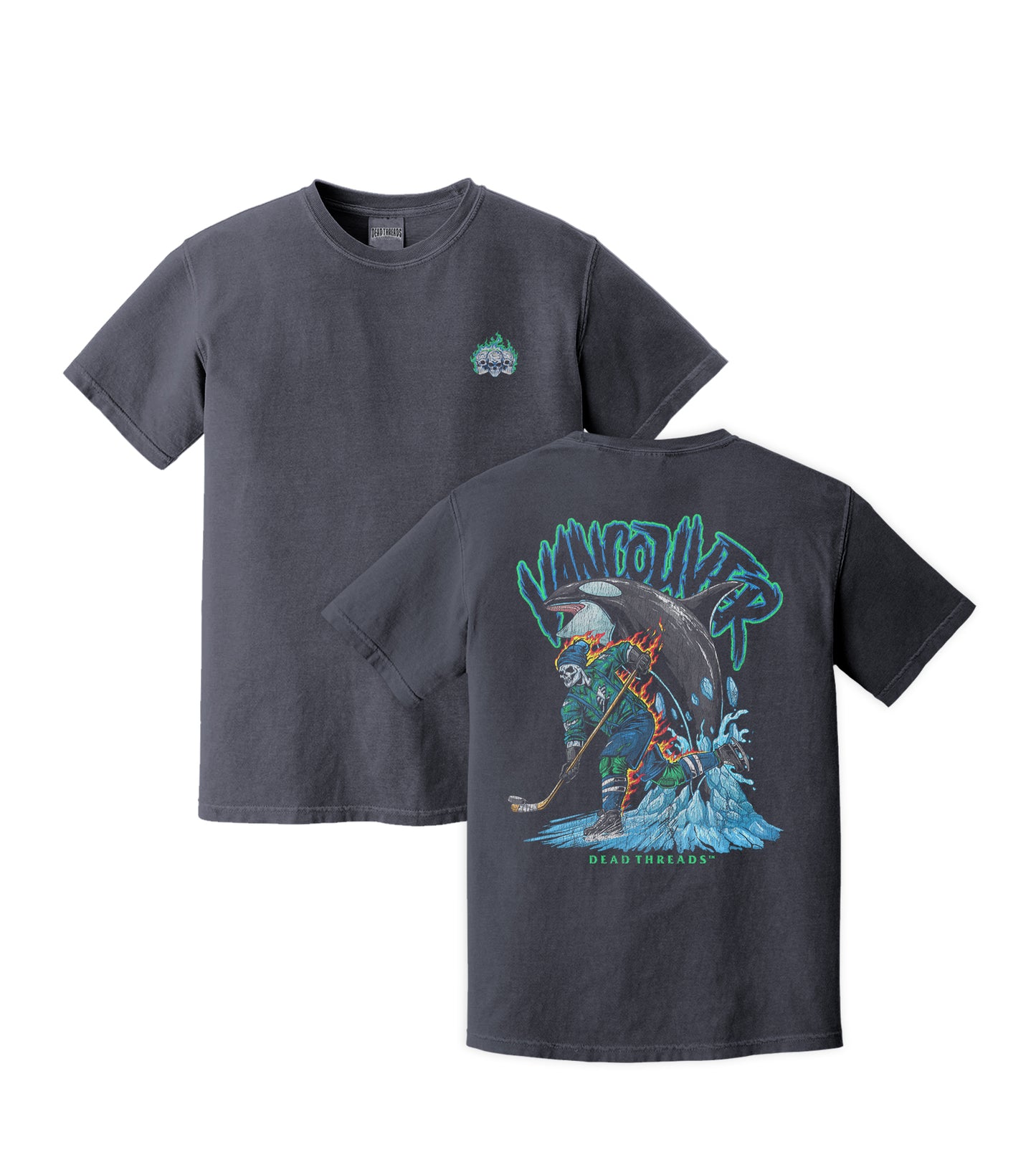 VANCOUVER HOCKEY - “3 SKULL” PREMIUM T-SHIRT