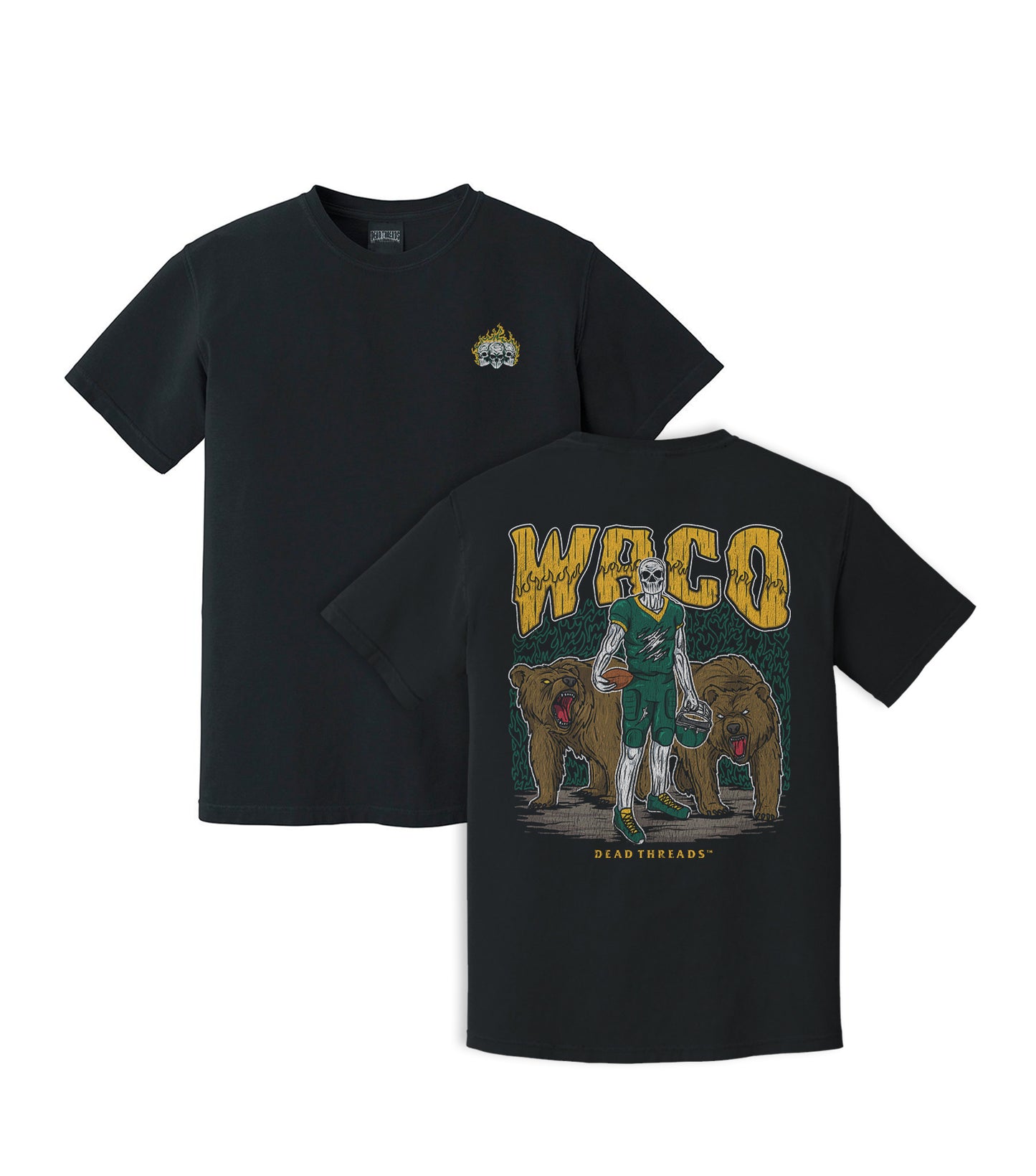 WACO FOOTBALL - “3 SKULL” PREMIUM T-SHIRT