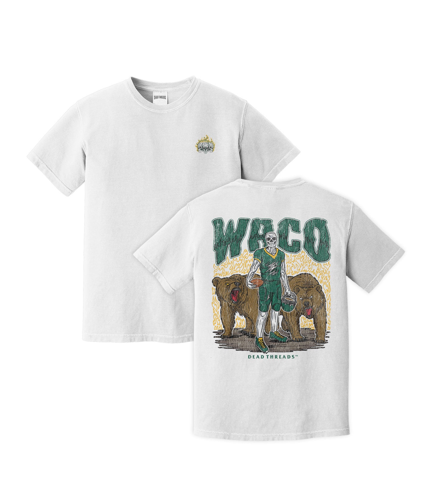WACO FOOTBALL - “3 SKULL” PREMIUM T-SHIRT