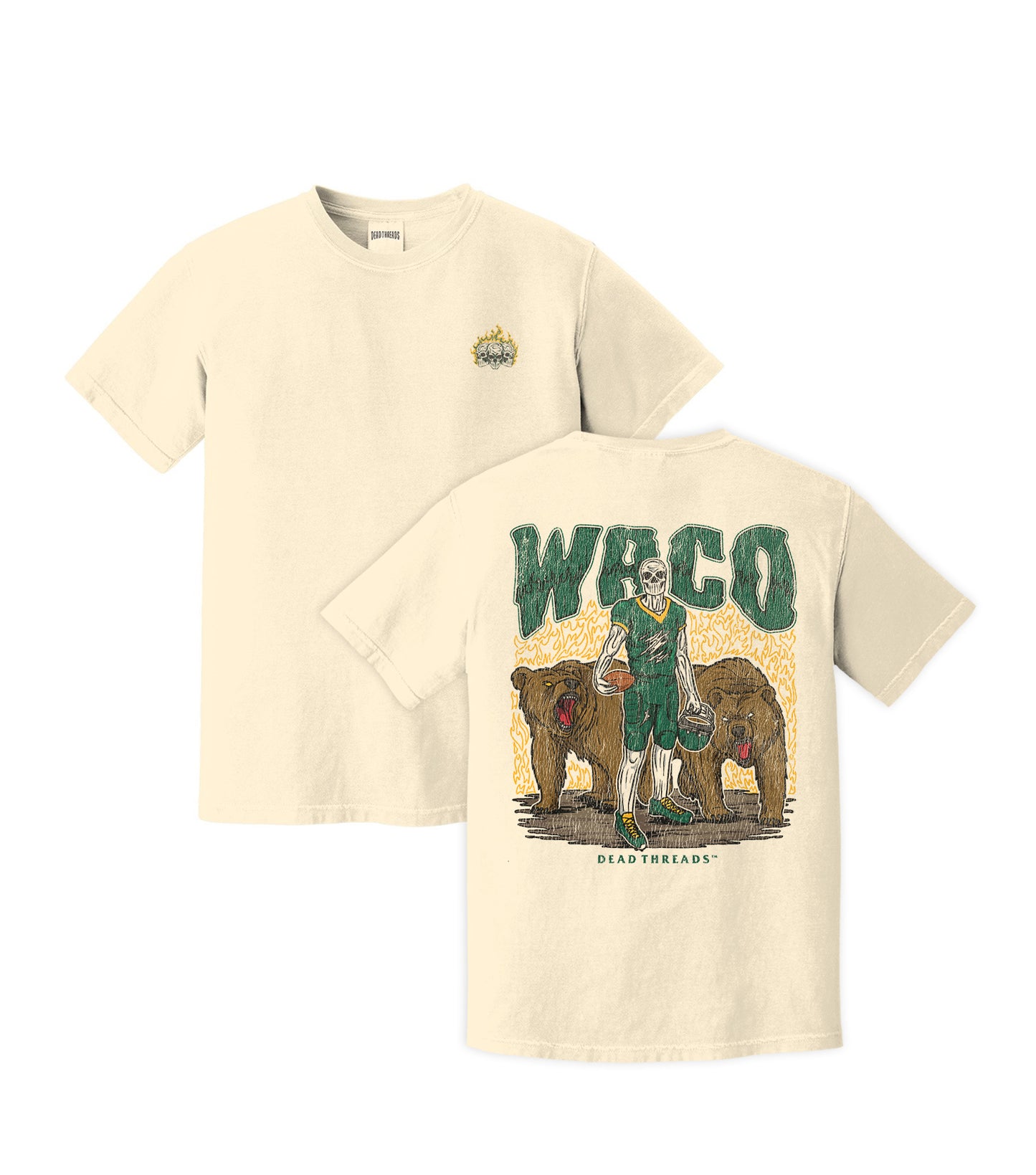 WACO FOOTBALL - “3 SKULL” PREMIUM T-SHIRT