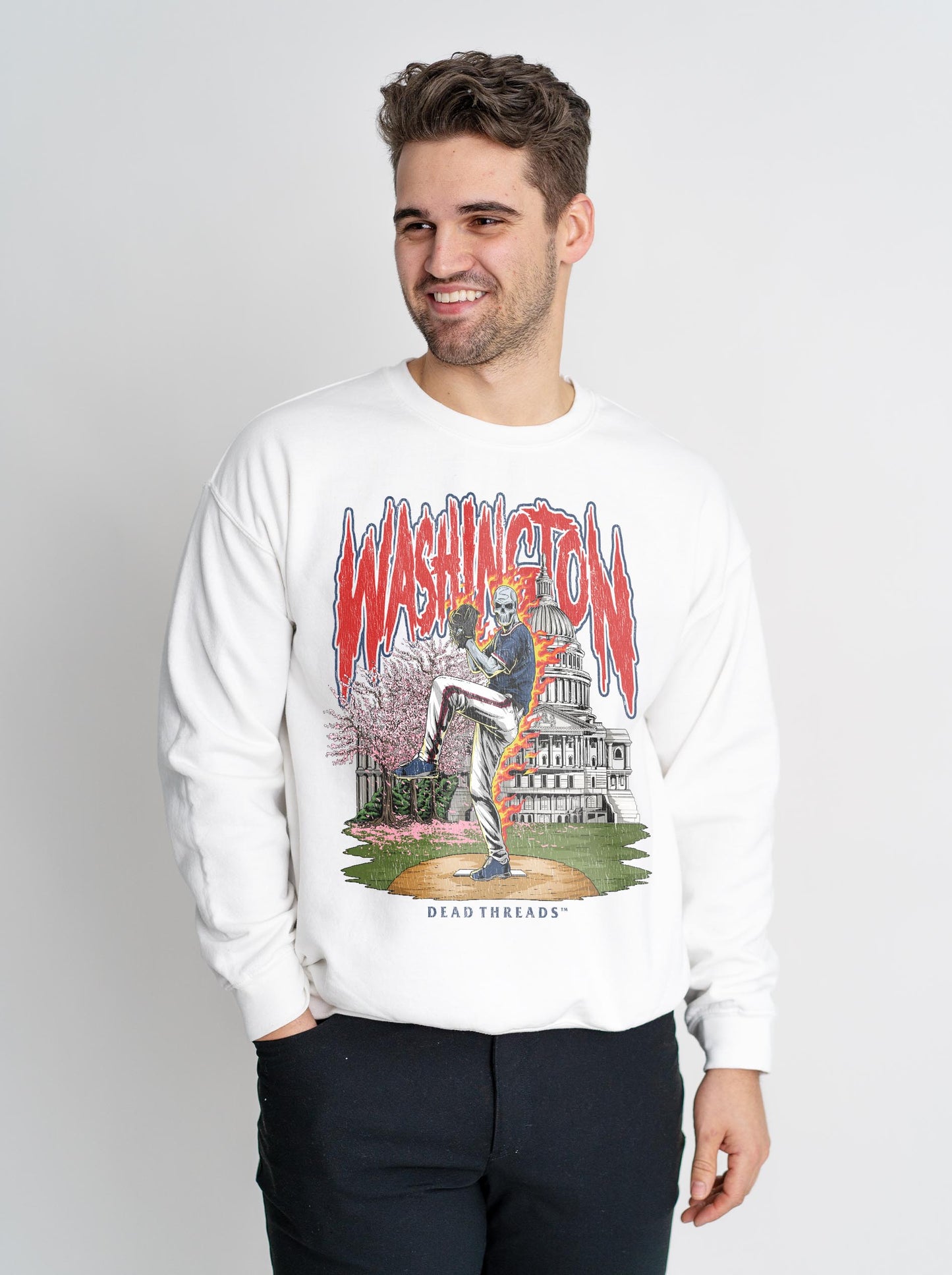 WASHINGTON BASEBALL CREWNECK SWEATSHIRT