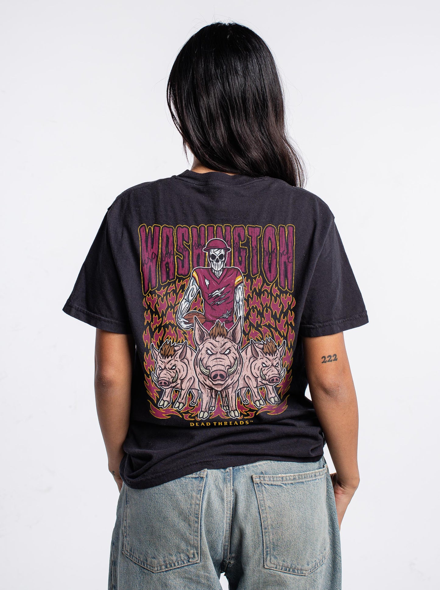 WASHINGTON FOOTBALL v1 - “3 SKULL” PREMIUM T-SHIRT