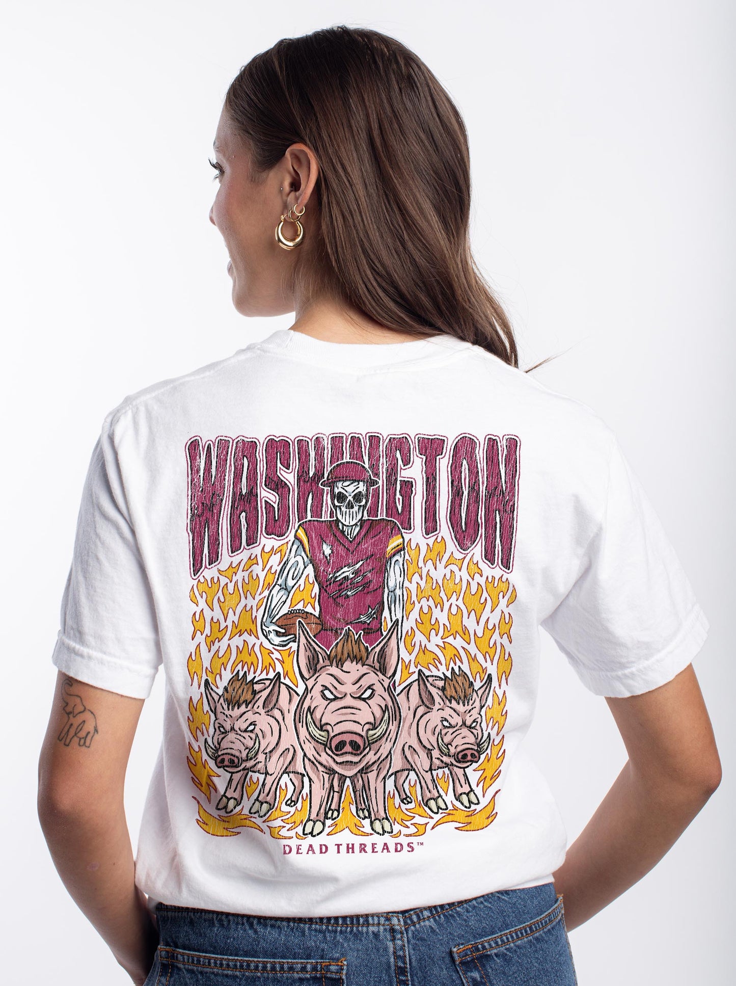 WASHINGTON FOOTBALL v1 - “3 SKULL” PREMIUM T-SHIRT