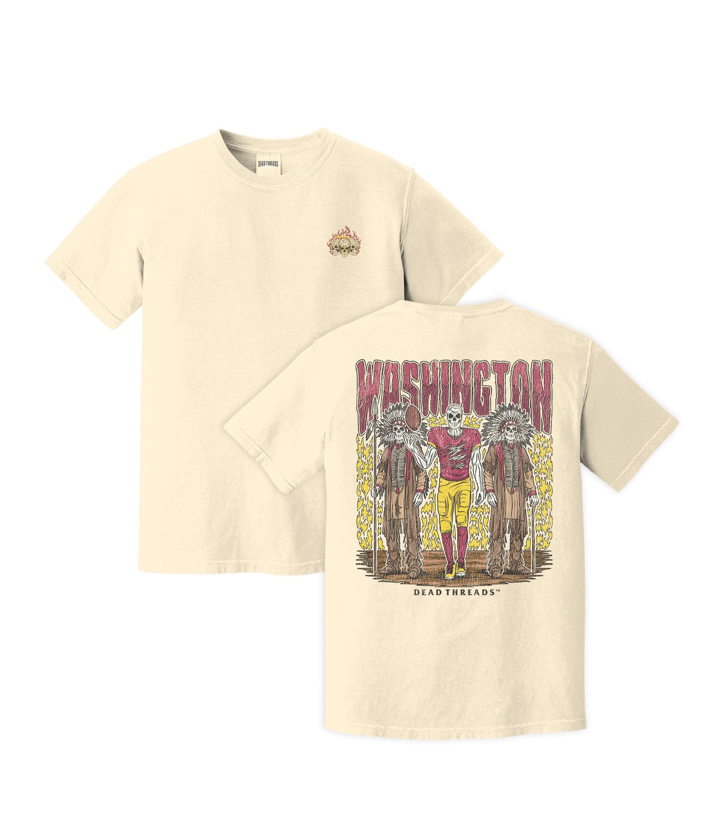 WASHINGTON FOOTBALL v2 - “3 SKULL” PREMIUM T-SHIRT