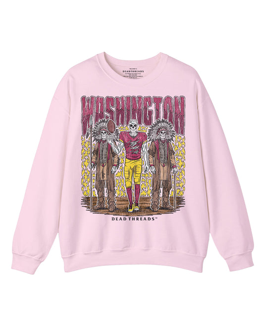WASHINGTON FOOTBALL v2 CREWNECK SWEATSHIRT - PINK