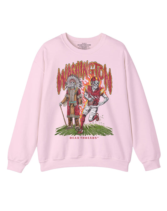 WASHINGTON FOOTBALL v3 CREWNECK SWEATSHIRT - PINK