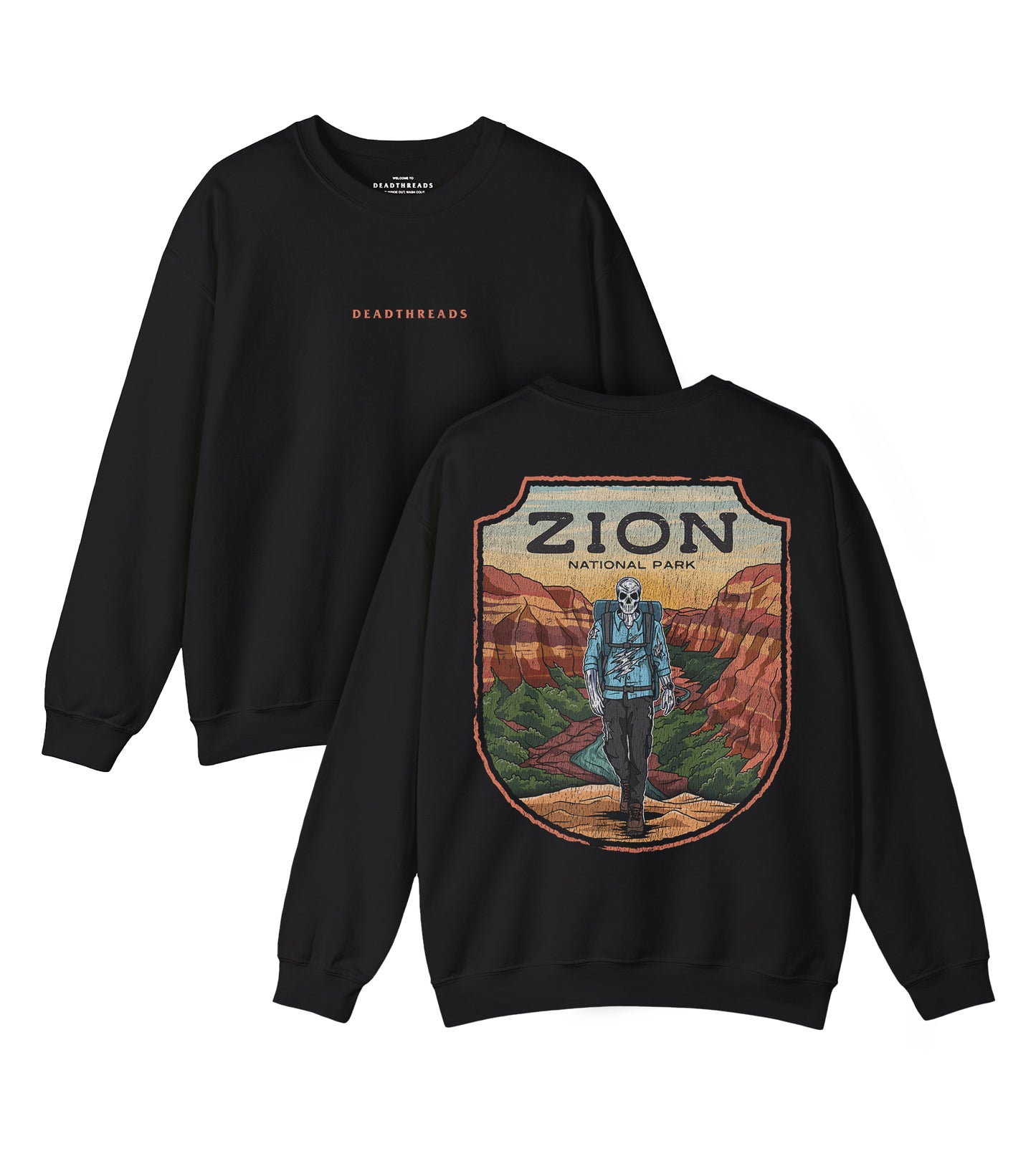 ZION NATIONAL PARK MALE - “DT ESSENTIAL" CREWNECK SWEATSHIRT