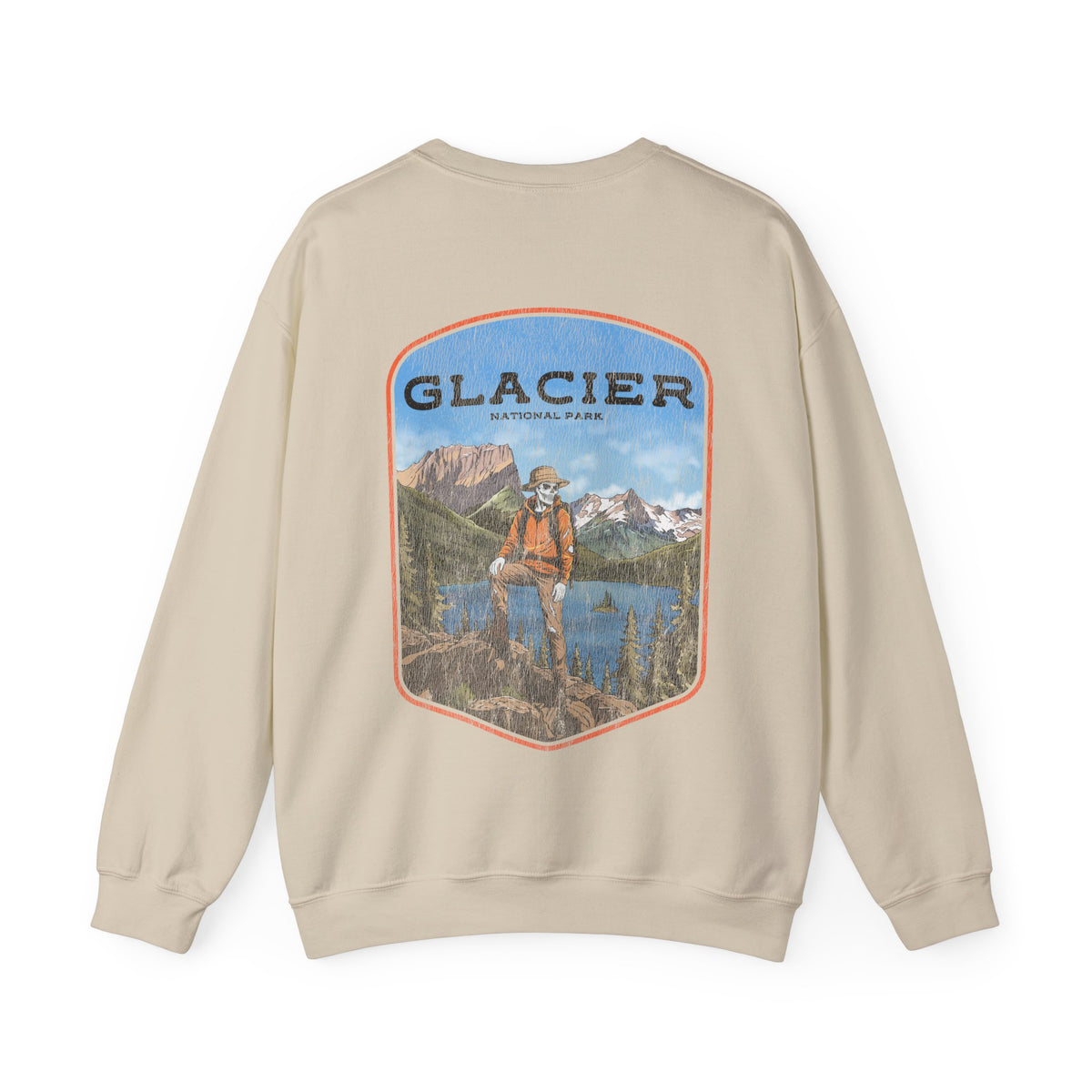 GLACIER NATIONAL PARK (MALE) - “DT ESSENTIAL" CREWNECK SWEATSHIRT