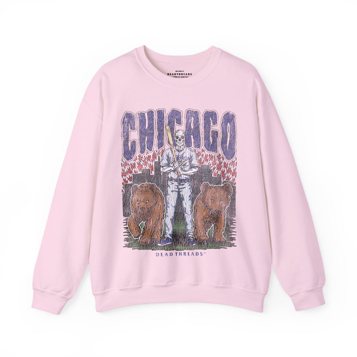 CHICAGO BASEBALL CREWNECK SWEATSHIRT - PINK