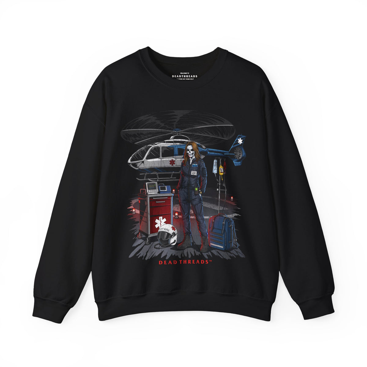 FLIGHT NURSE v2 (FEMALE) - CREWNECK SWEATSHIRT