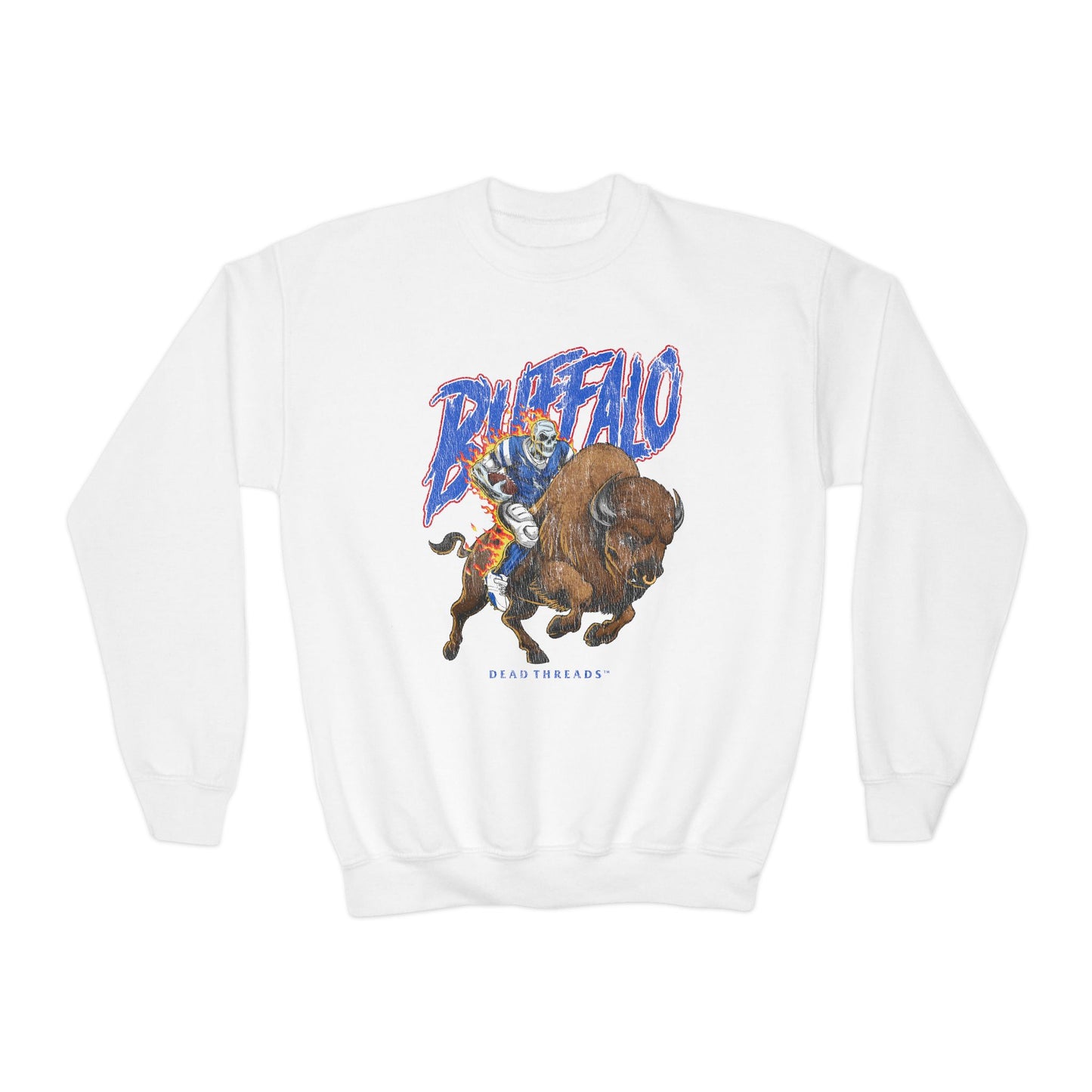 BUFFALO FOOTBALL v3 KIDS CREWNECK SWEATSHIRT