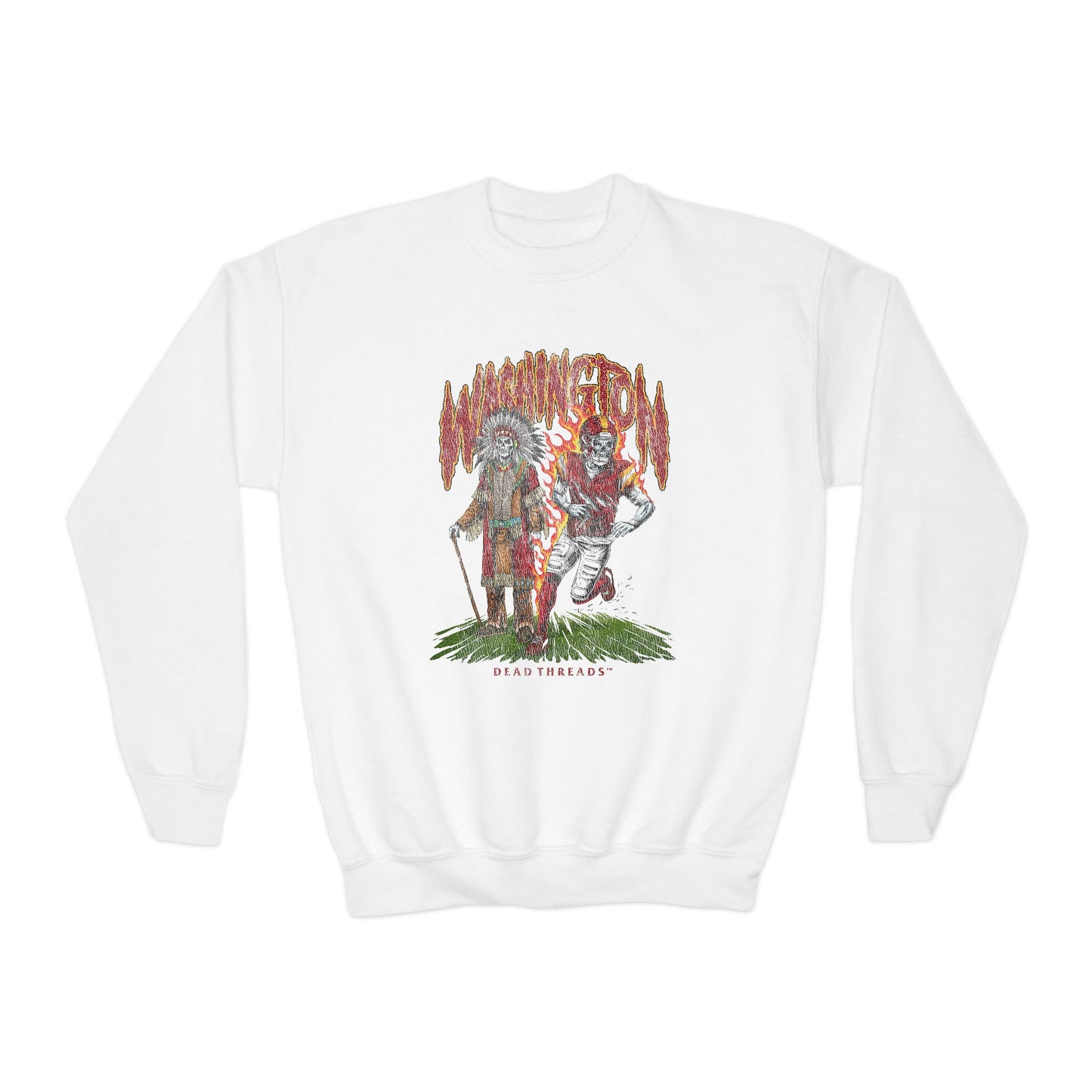 WASHINGTON FOOTBALL v3 KIDS CREWNECK SWEATSHIRT