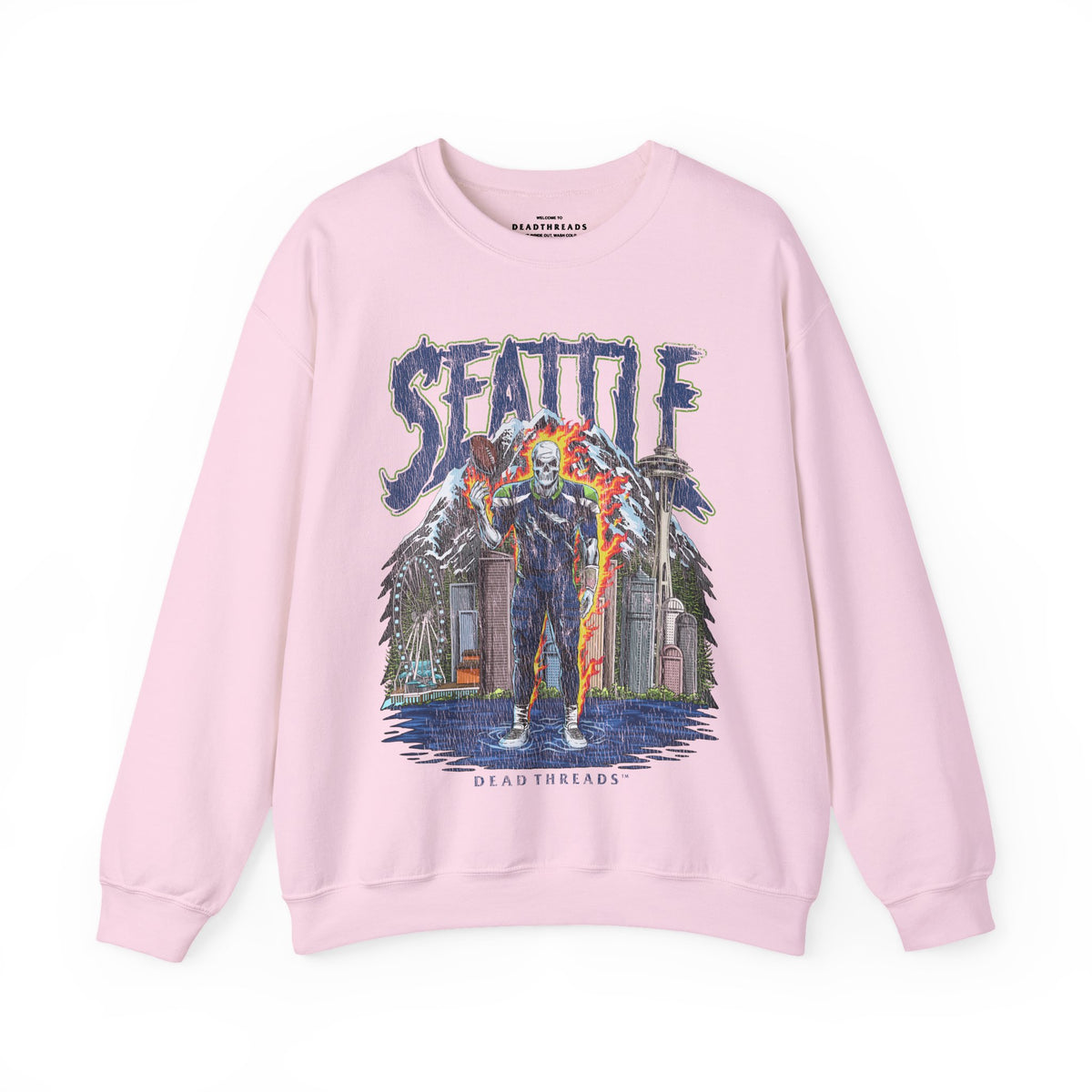 SEATTLE FOOTBALL v2 CREWNECK SWEATSHIRT - PINK