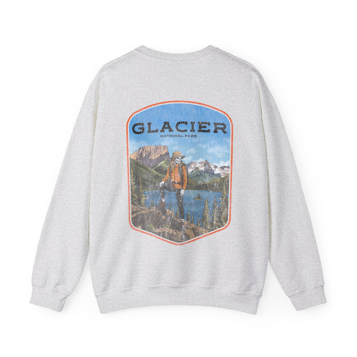 GLACIER NATIONAL PARK (FEMALE) - “DT ESSENTIAL" CREWNECK SWEATSHIRT