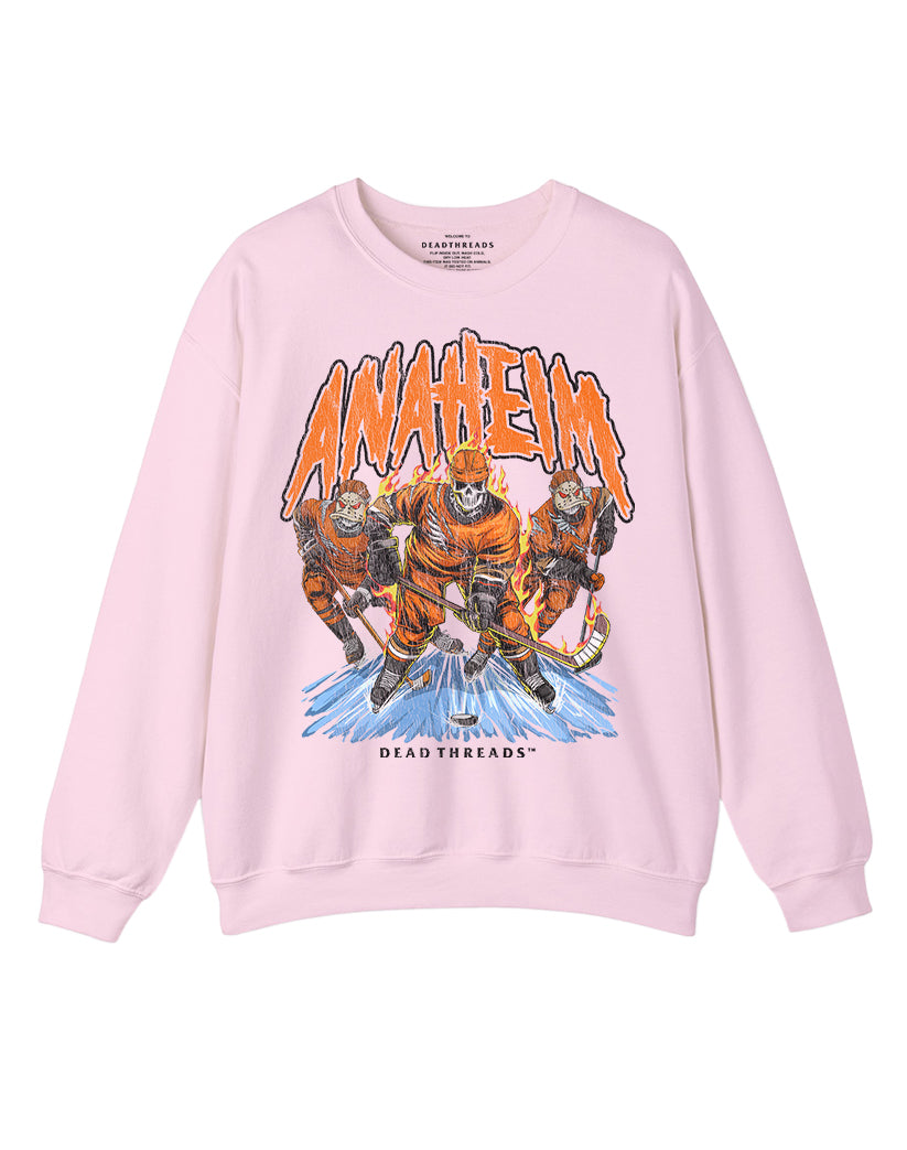 ANAHEIM HOCKEY CREWNECK SWEATSHIRT - PINK