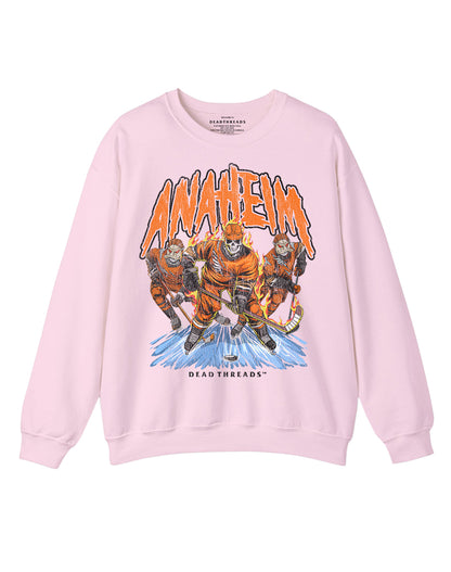 ANAHEIM HOCKEY CREWNECK SWEATSHIRT - PINK
