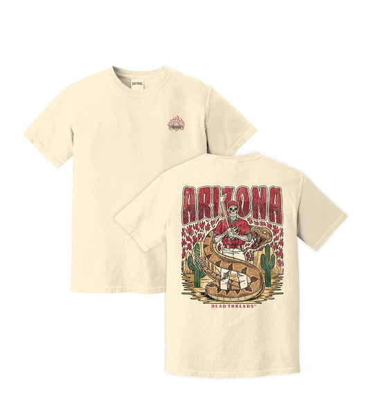 ARIZONA BASEBALL - "3 SKULL" PREMIUM T-SHIRT