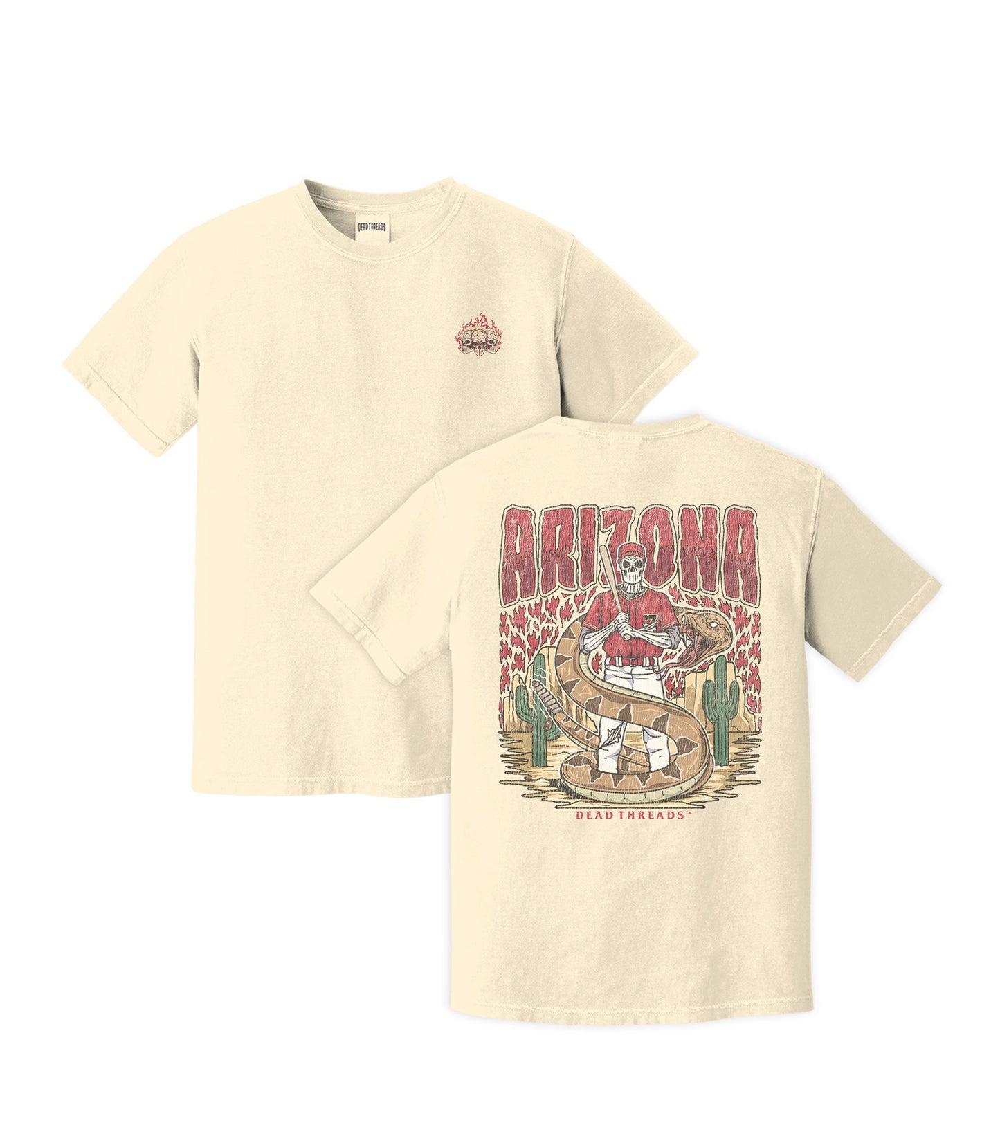 ARIZONA BASEBALL - "3 SKULL" PREMIUM SHIRT