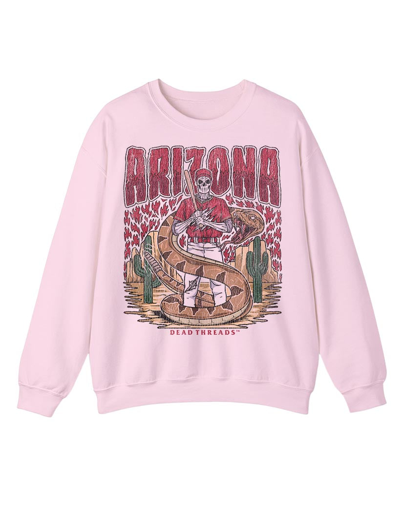 ARIZONA BASEBALL CREWNECK SWEATSHIRT - PINK