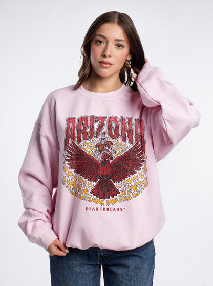 ARIZONA FOOTBALL CREWNECK SWEATSHIRT - PINK