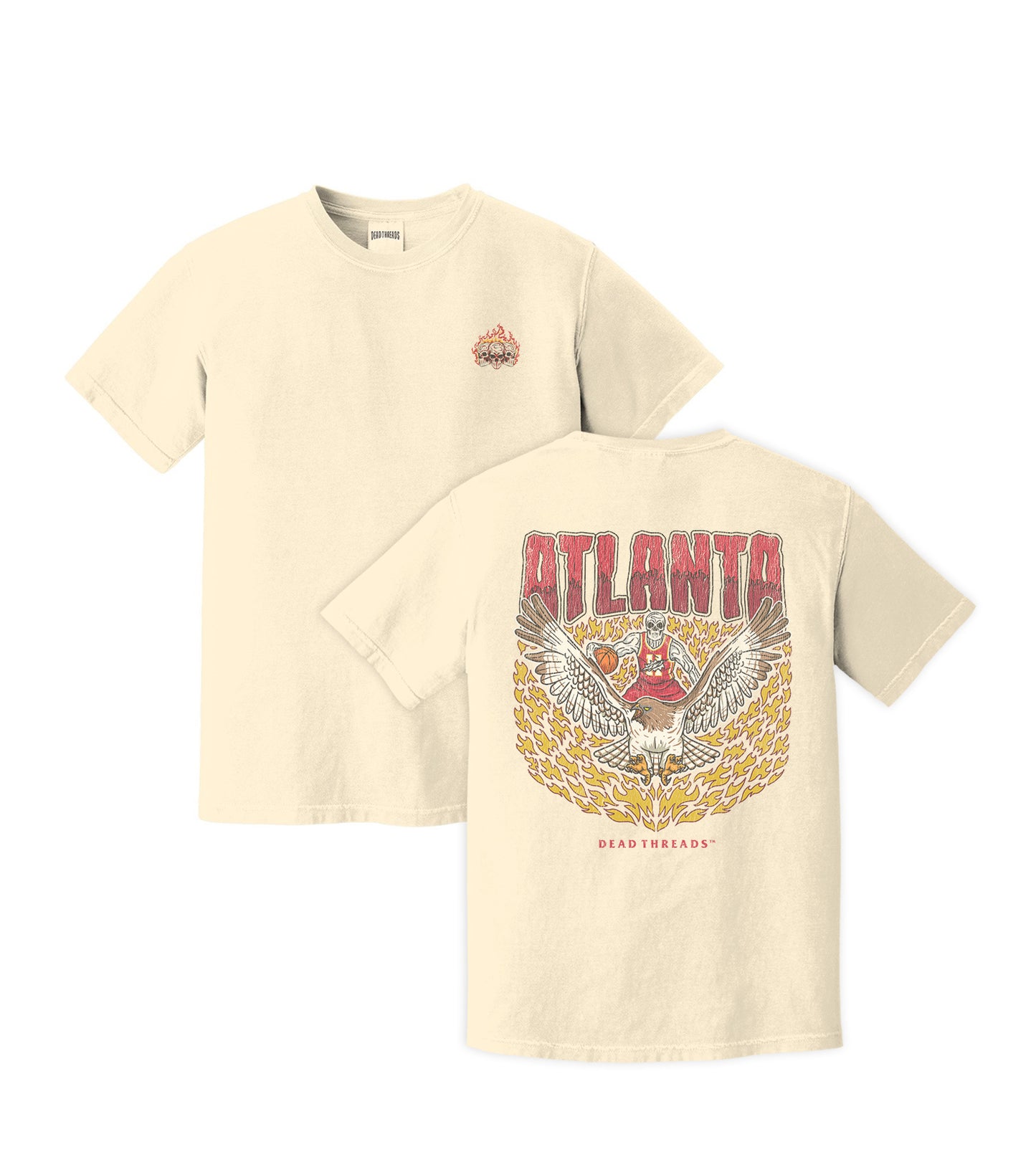 ATLANTA BASKETBALL - “3 SKULL” PREMIUM T-SHIRT