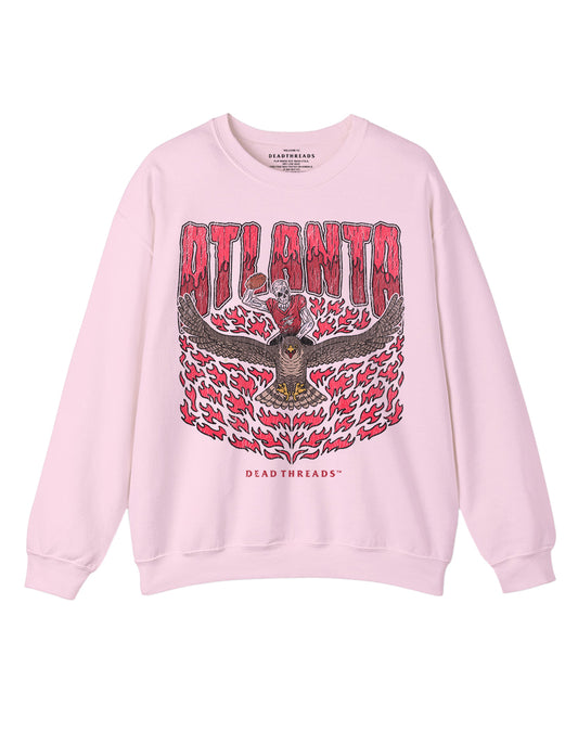 ATLANTA FOOTBALL CREWNECK SWEATSHIRT - PINK