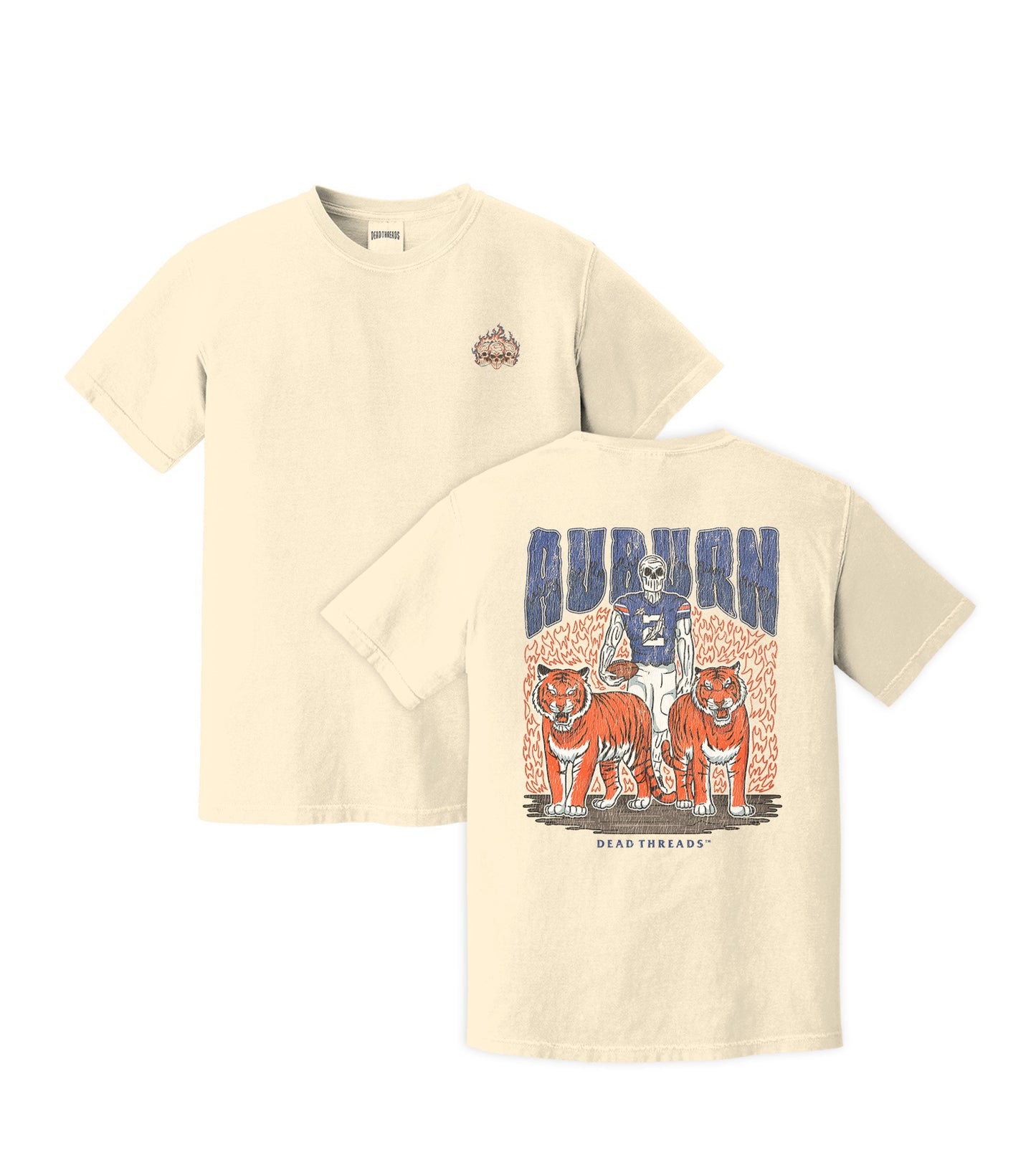 AUBURN FOOTBALL - “3 SKULL” PREMIUM T-SHIRT