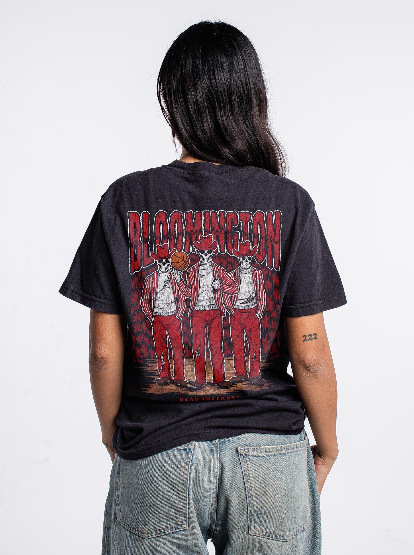 BLOOMINGTON BASKETBALL- “3 SKULL” PREMIUM T-SHIRT