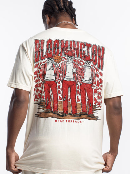 BLOOMINGTON BASKETBALL- “3 SKULL” PREMIUM T-SHIRT