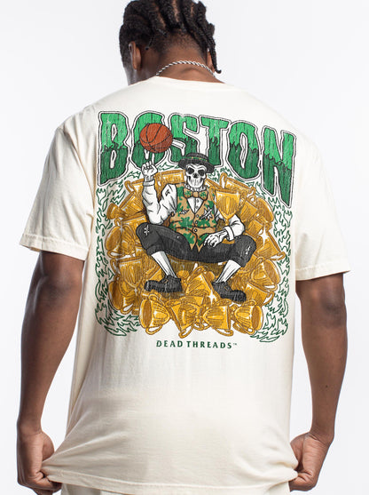 BOSTON BASKETBALL - “3 SKULL” PREMIUM T-SHIRT