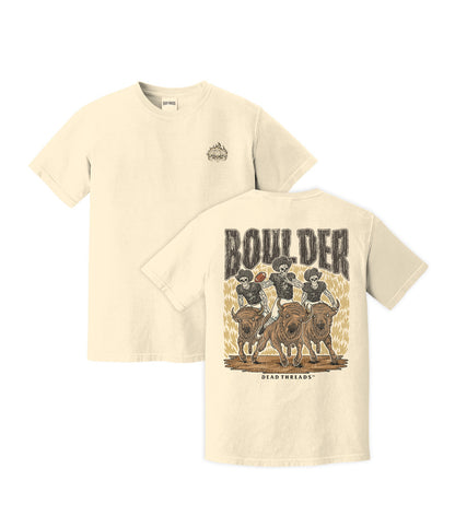 BOULDER FOOTBALL - “3 SKULL” PREMIUM T-SHIRT