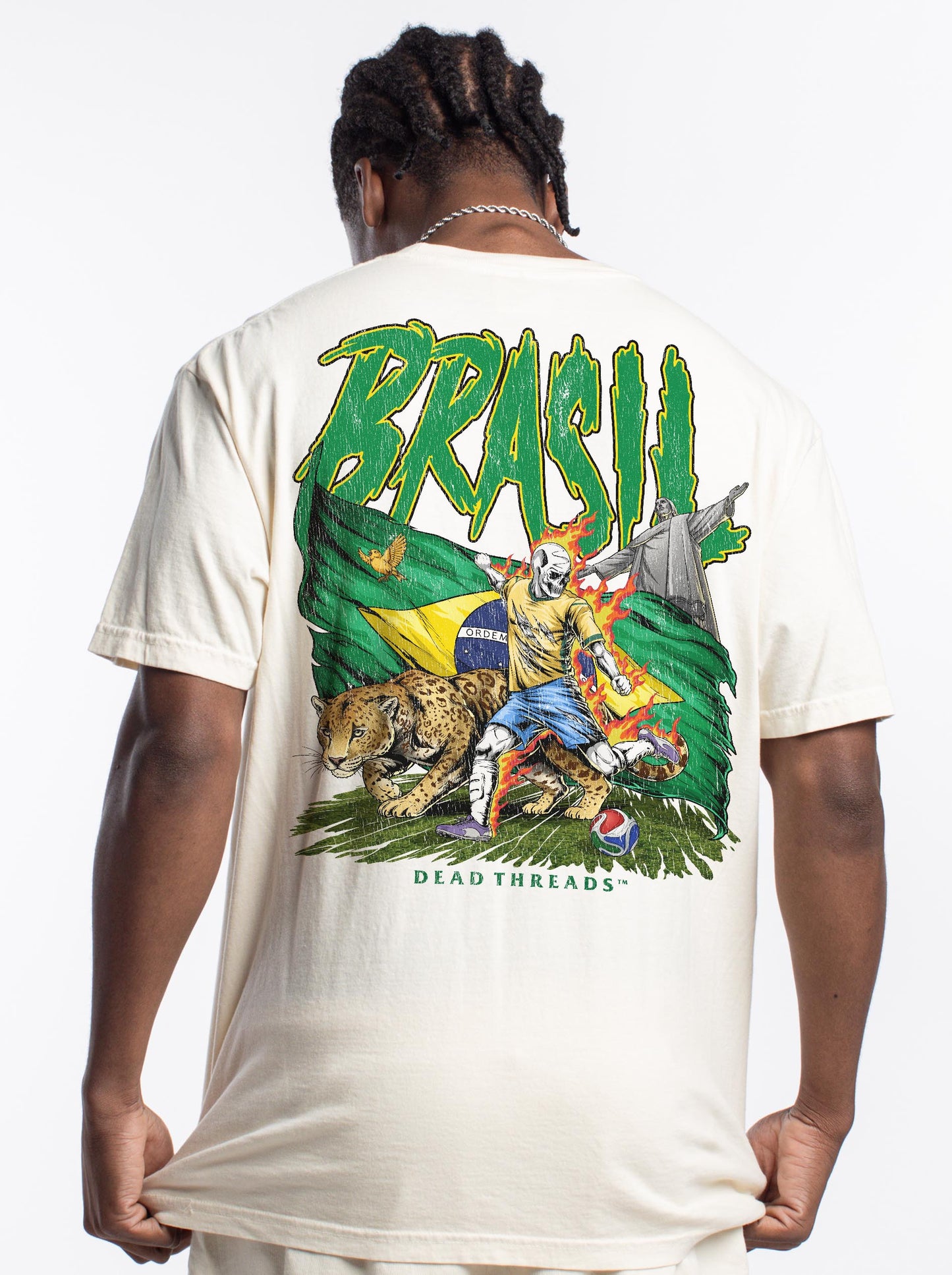 BRASIL SOCCER - “3 SKULL” PREMIUM T-SHIRT