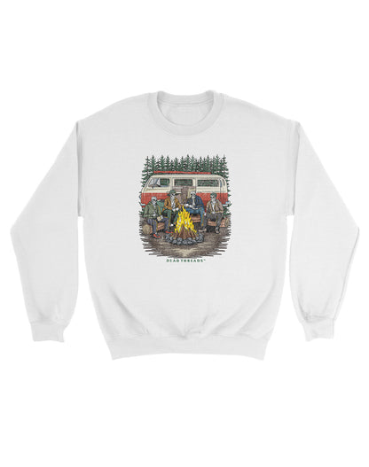CAMPING IS IN TENTS KIDS CREWNECK SWEATSHIRT