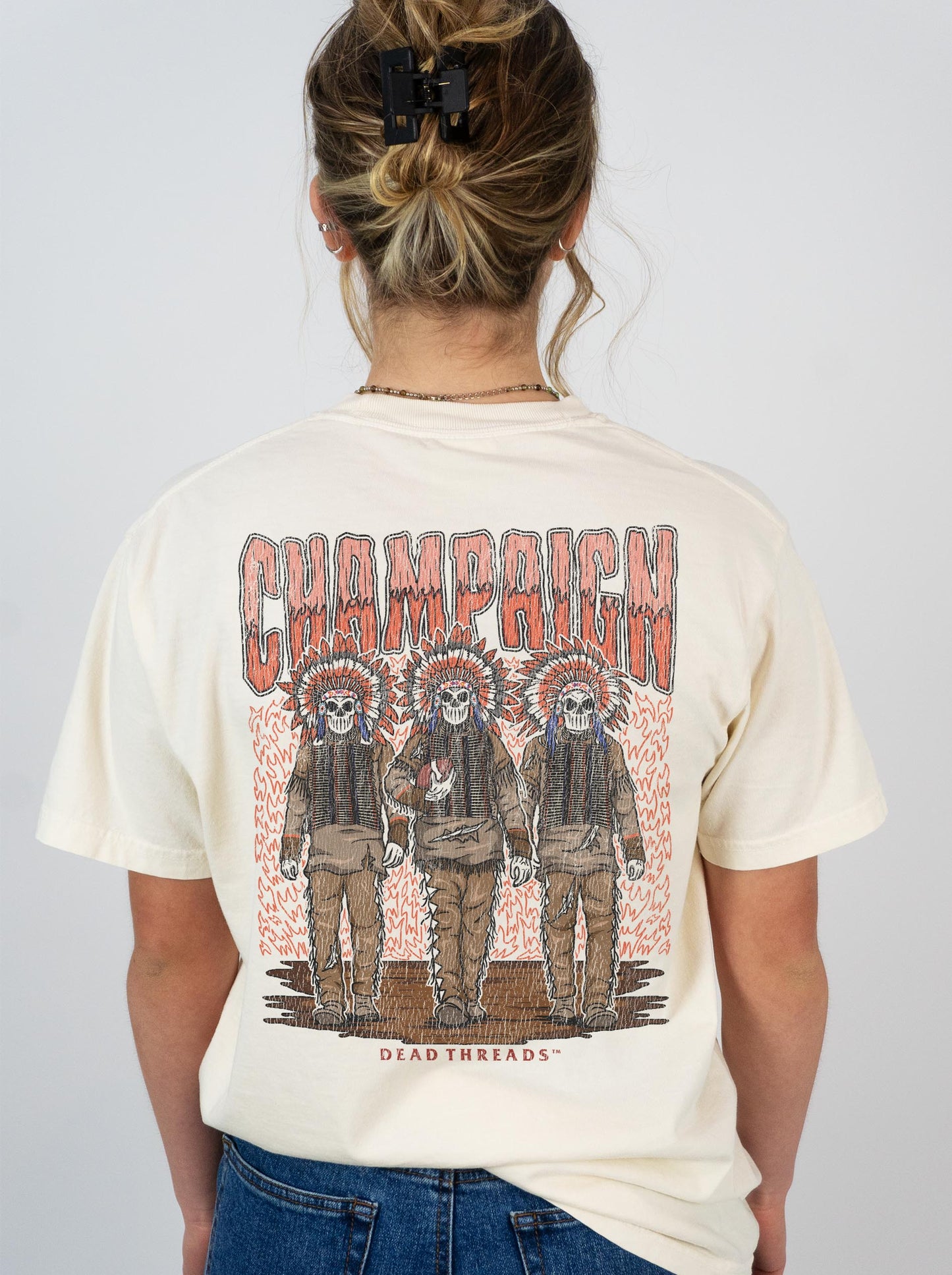 CHAMPAIGN FOOTBALL - “3 SKULL” PREMIUM T-SHIRT