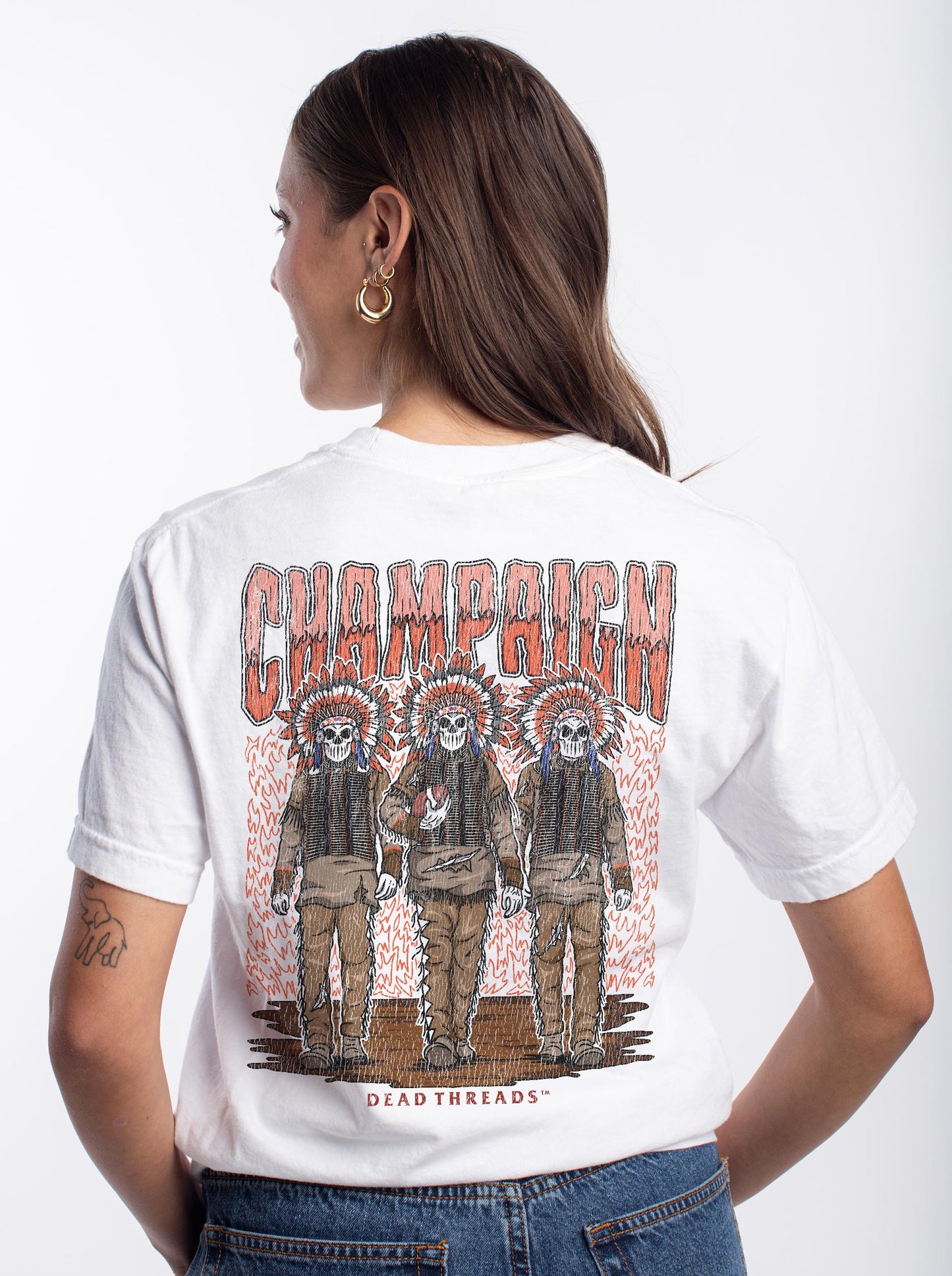 CHAMPAIGN FOOTBALL - “3 SKULL” PREMIUM T-SHIRT