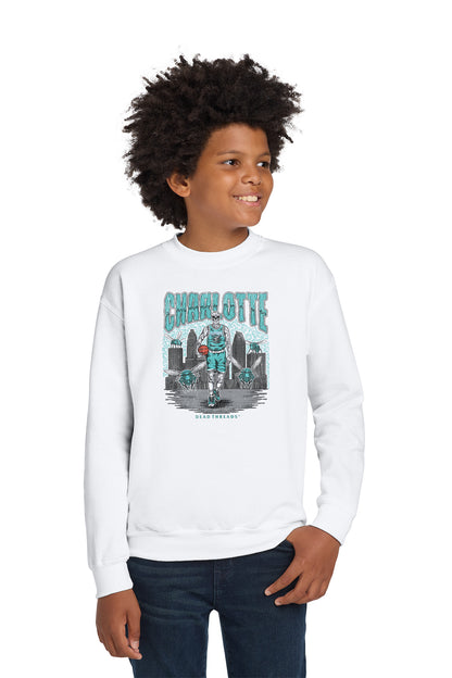 CHARLOTTE BASKETBALL KIDS CREWNECK SWEATSHIRT