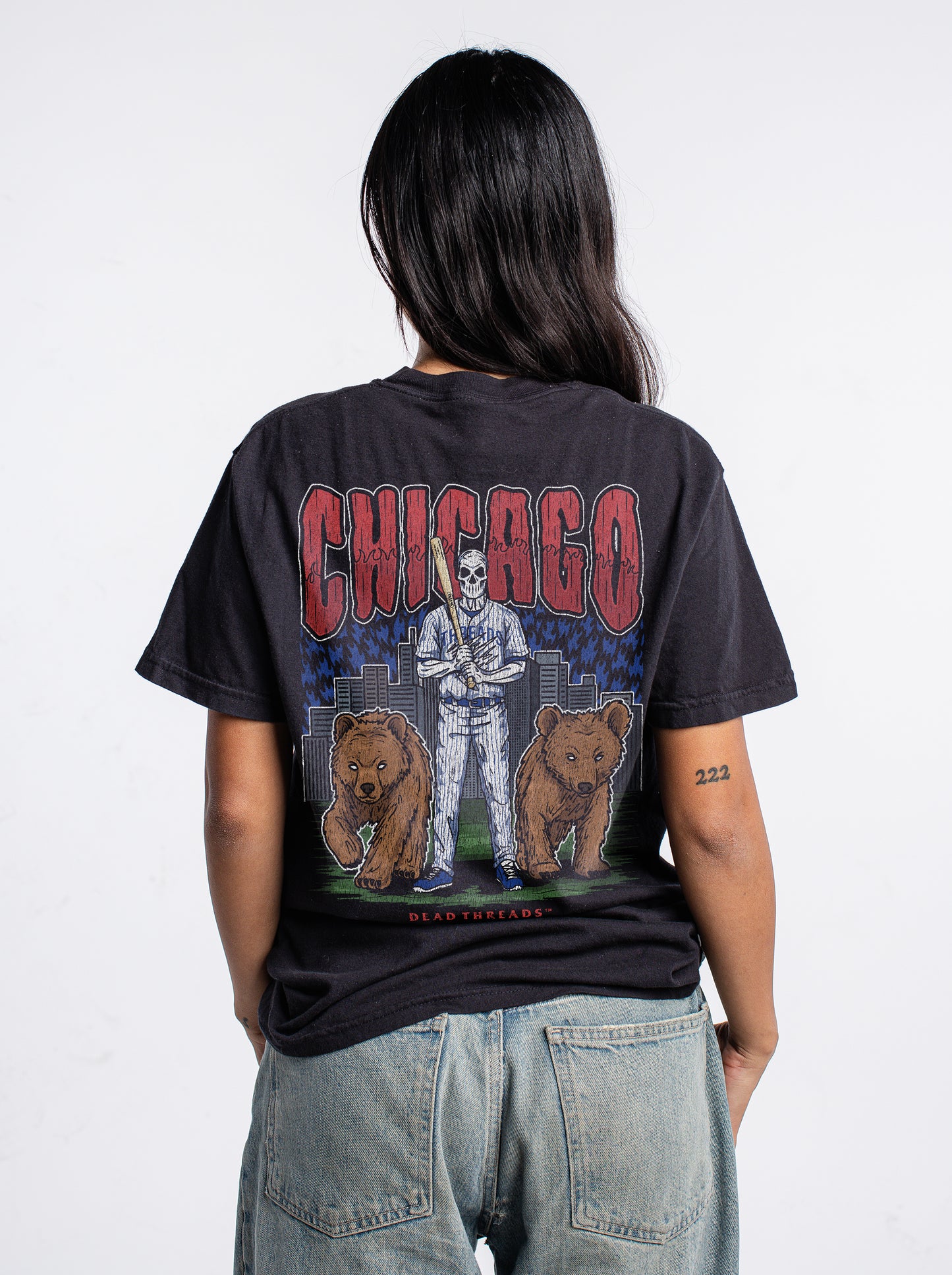 CHICAGO BASEBALL - "3 SKULL" PREMIUM SHIRT