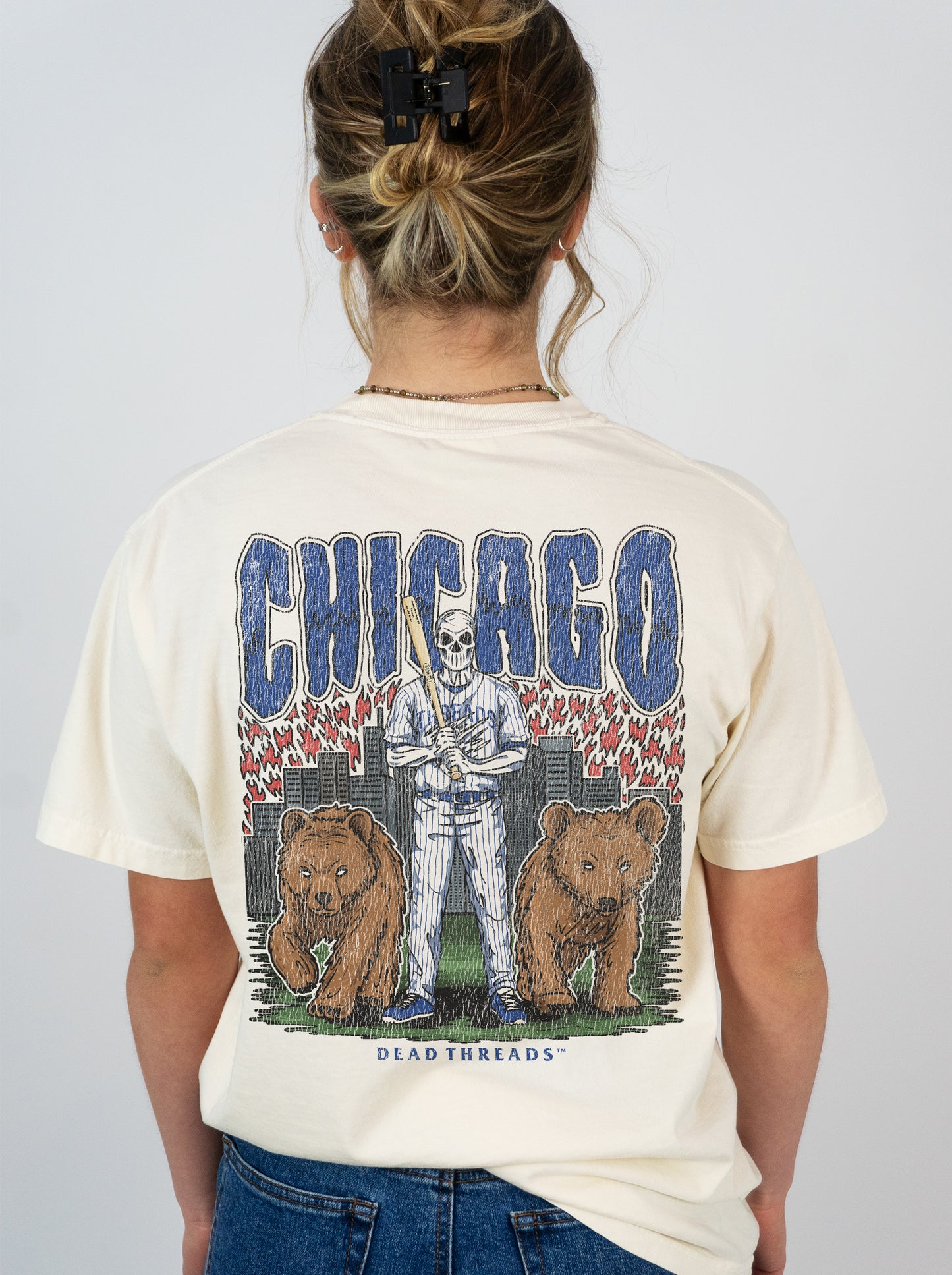 CHICAGO BASEBALL - "3 SKULL" PREMIUM SHIRT