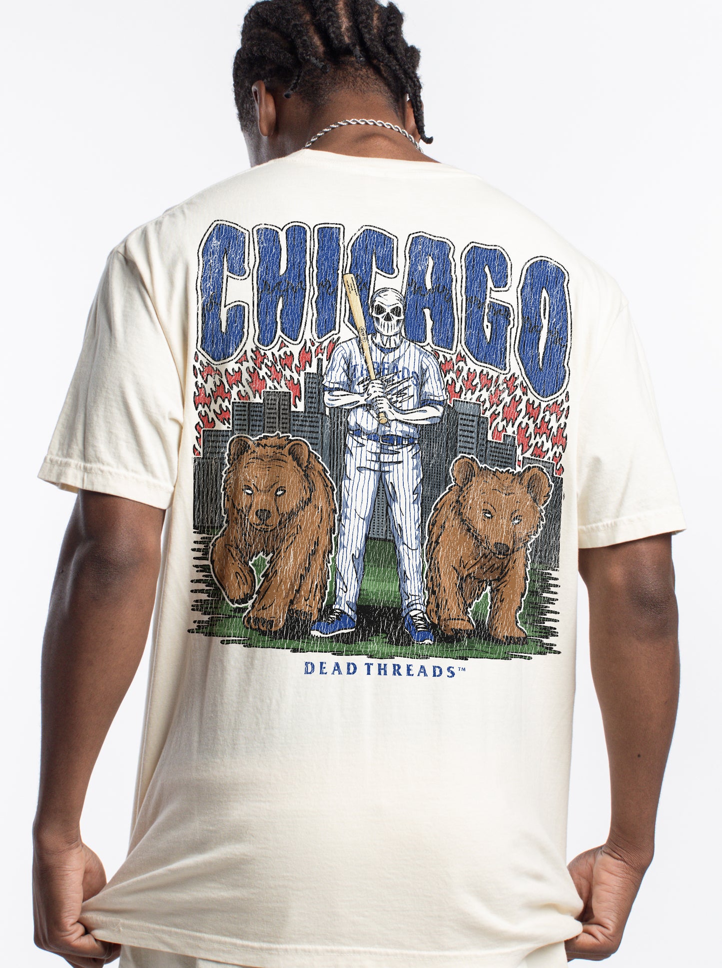CHICAGO BASEBALL - "3 SKULL" PREMIUM SHIRT